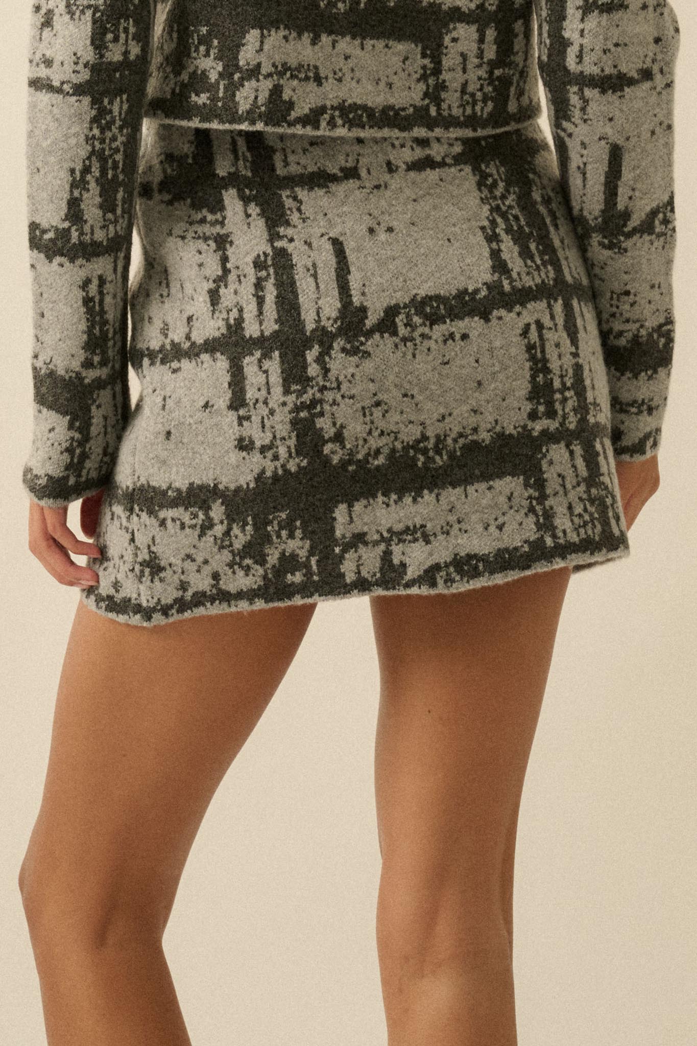 Squared Away Plaid Jacquard-Knit Mini Skort - Image 12
