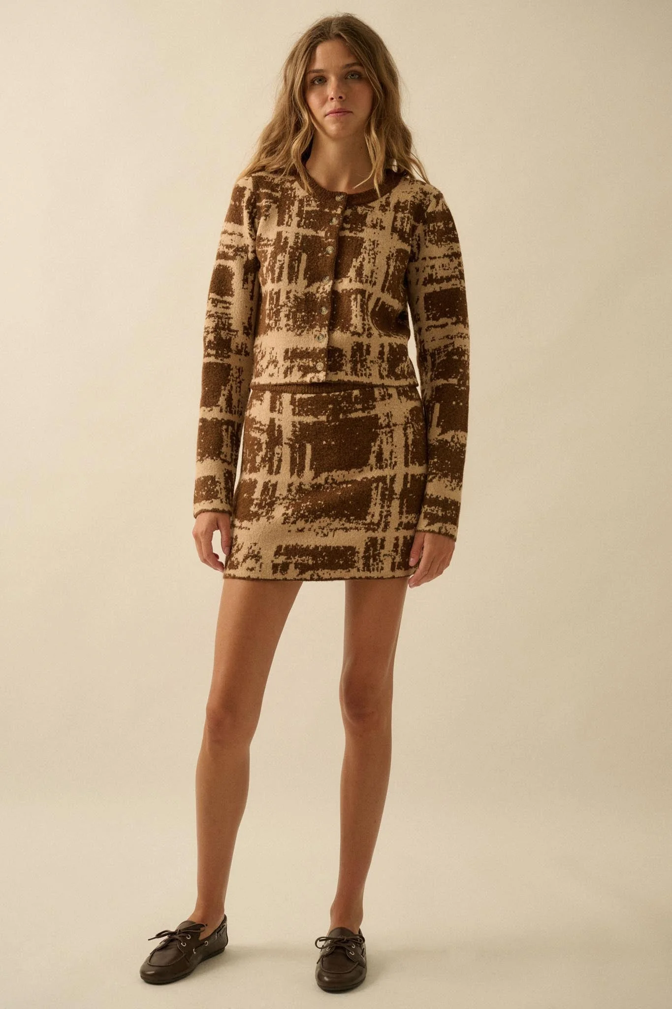 Squared Away Plaid Jacquard-Knit Mini Skort - Image 3