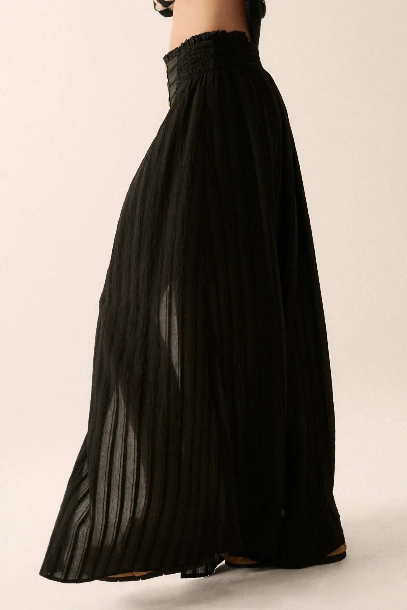 Starting Now Tonal-Stripe Button-Front Maxi Skirt - Image 14
