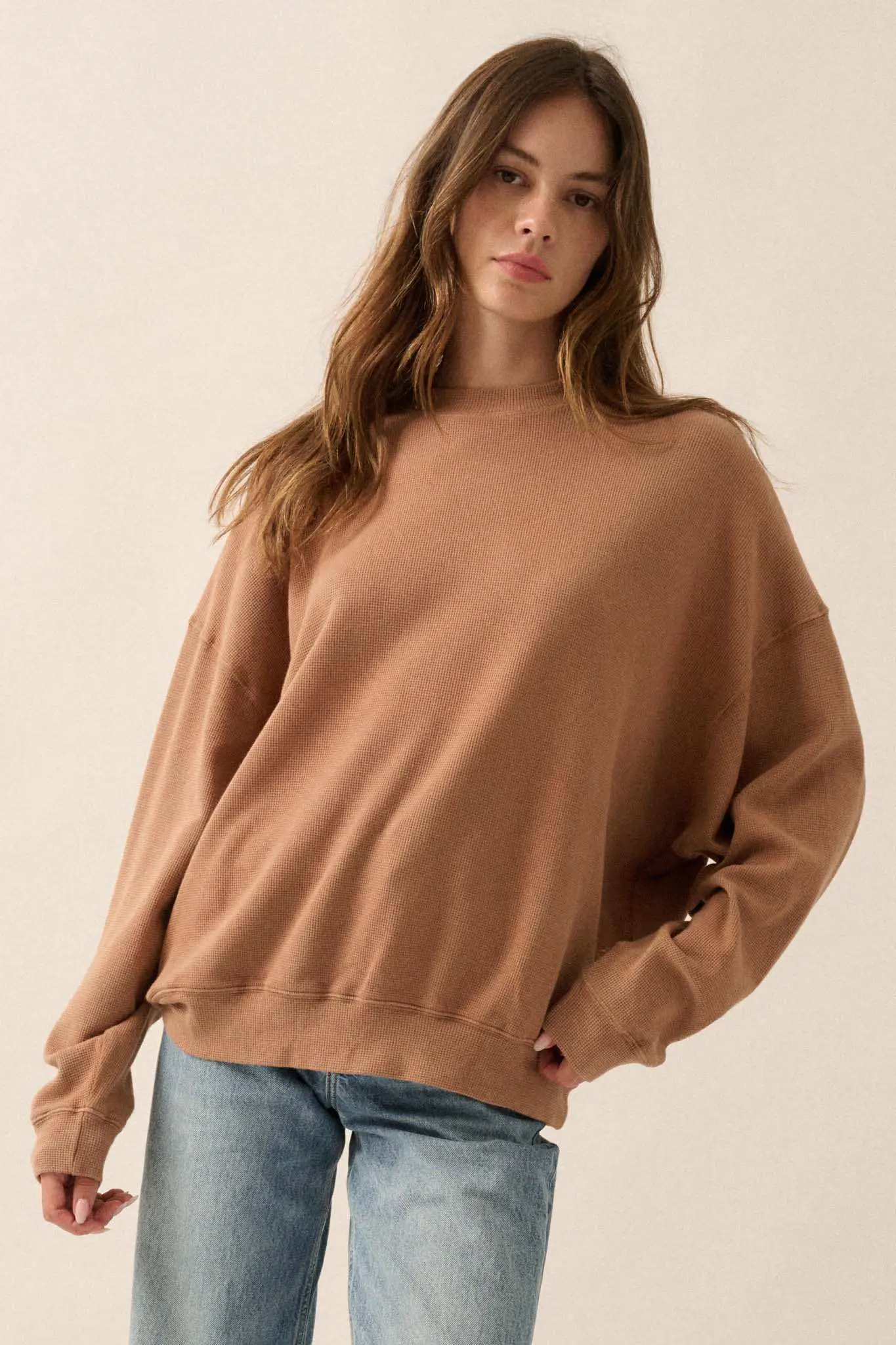 Stay Toasty Garment Dyed Thermal Pullover Top - Image 6