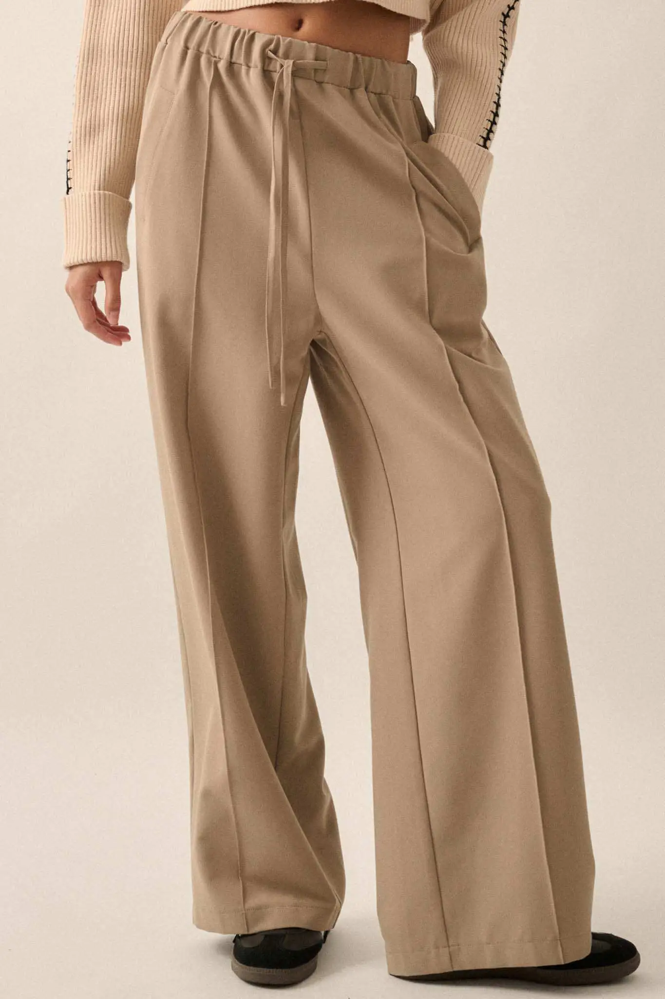 Step Above Twill Wide-Leg Drawstring Pants - Image 10