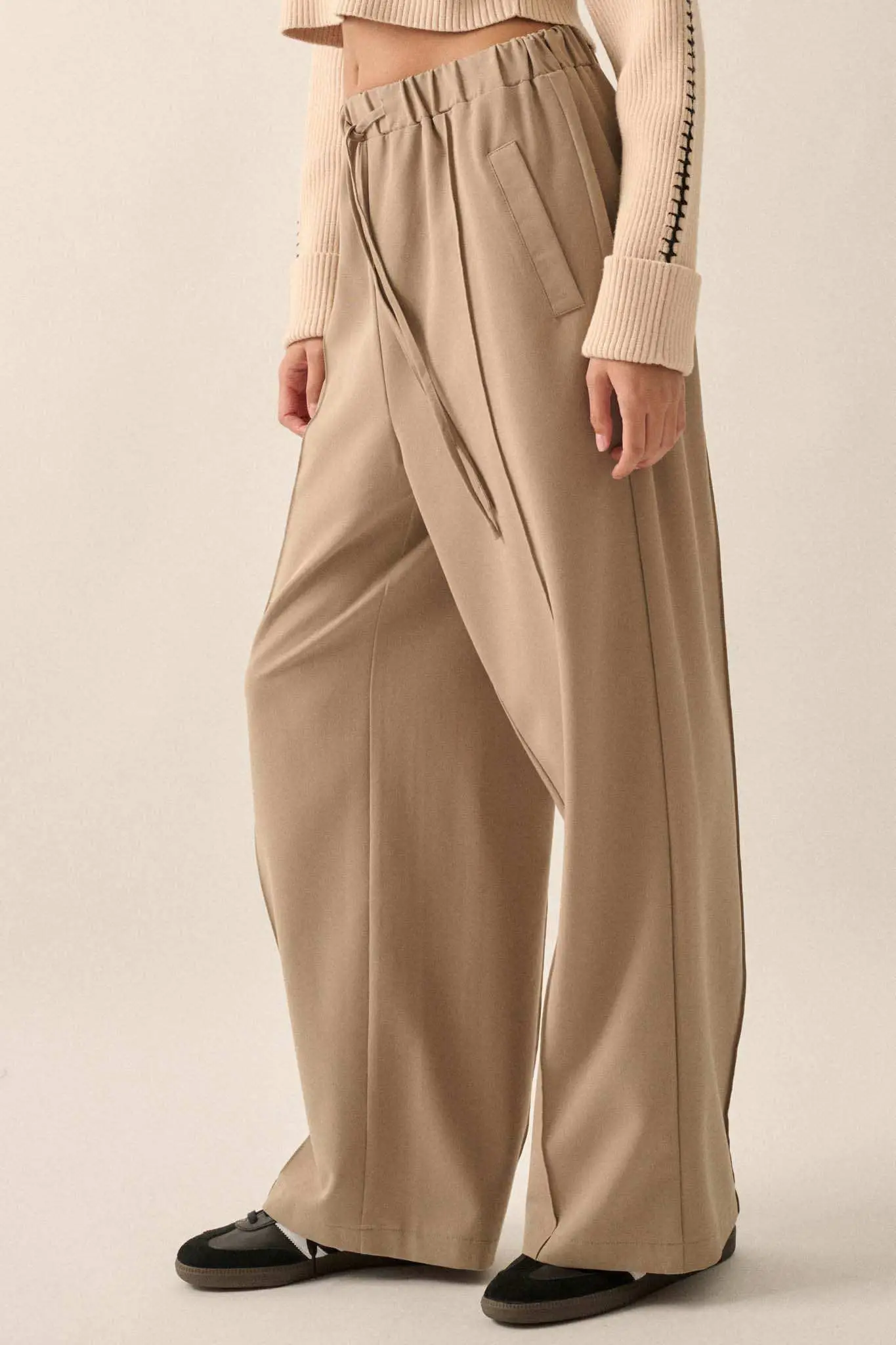 Step Above Twill Wide-Leg Drawstring Pants - Image 8