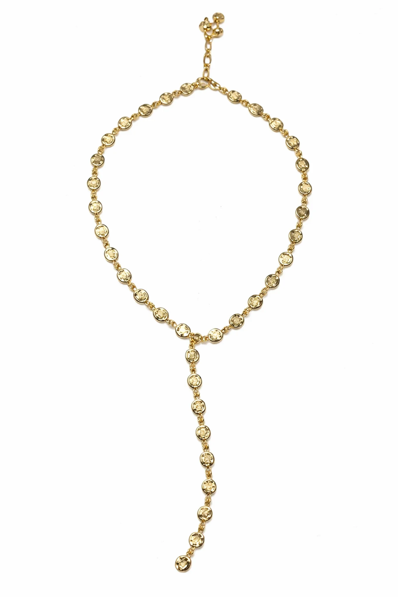 Stradella Mini Gold Coin Lariat Necklace - Image 2