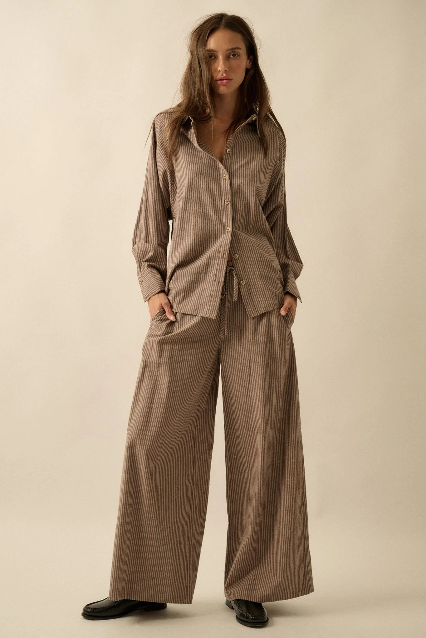 Straight Ahead Double Pinstripe Button-Up Shirt - Image 6