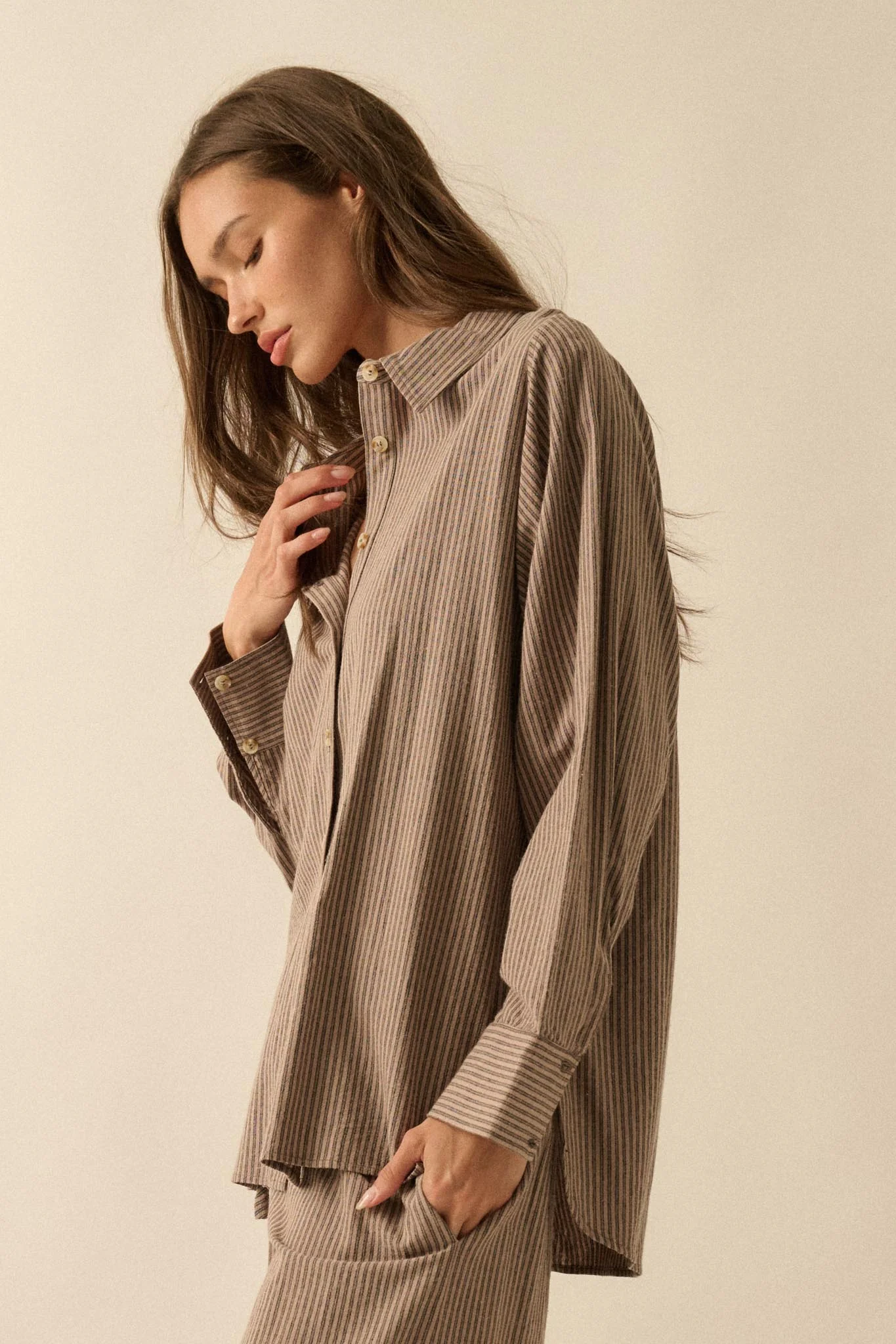 Straight Ahead Double Pinstripe Button-Up Shirt - Image 8