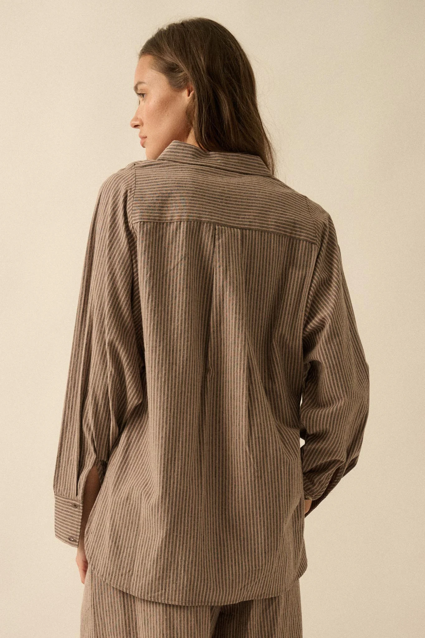 Straight Ahead Double Pinstripe Button-Up Shirt - Image 9