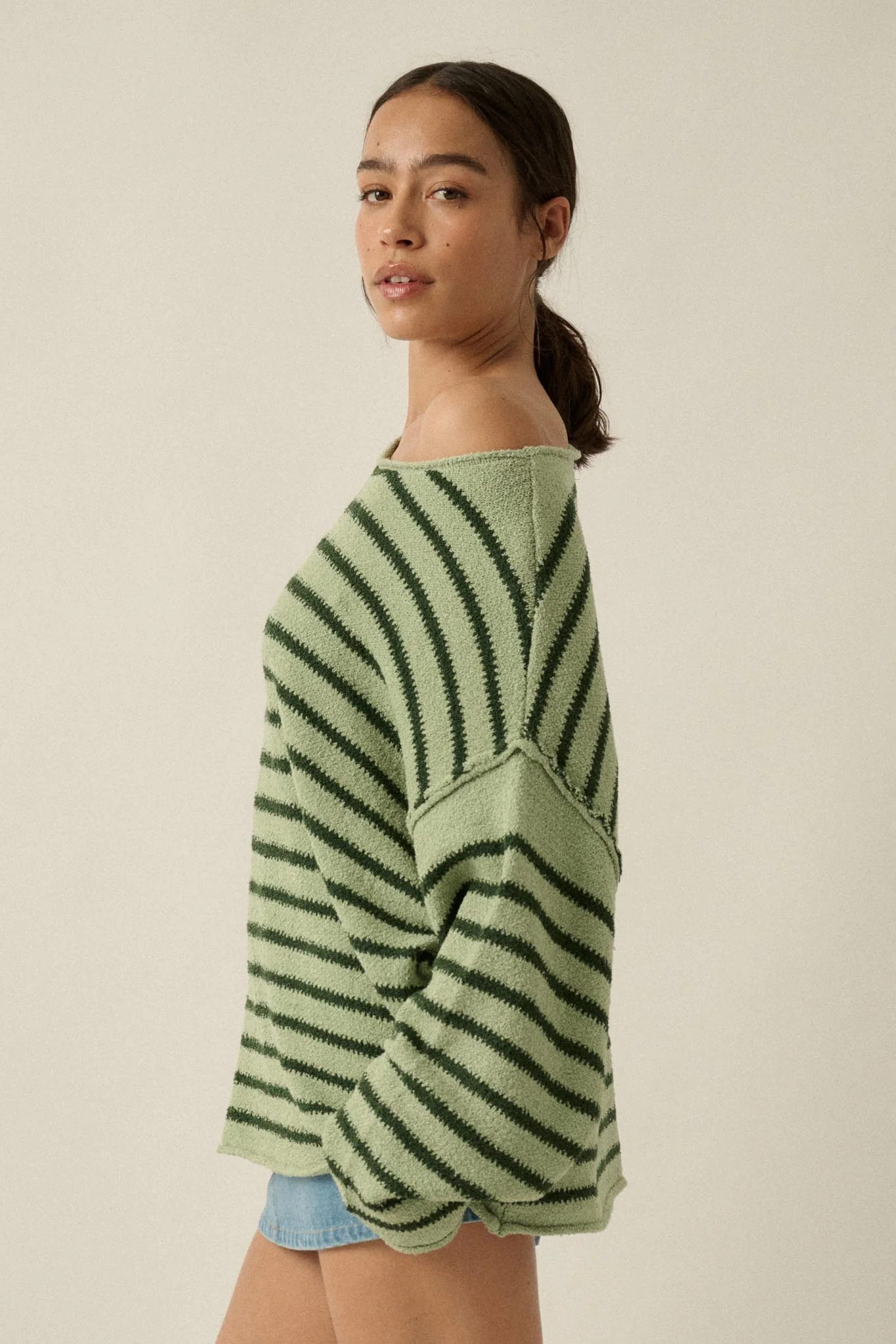 Stripe Hype Oversized Striped Sweater - Image 7