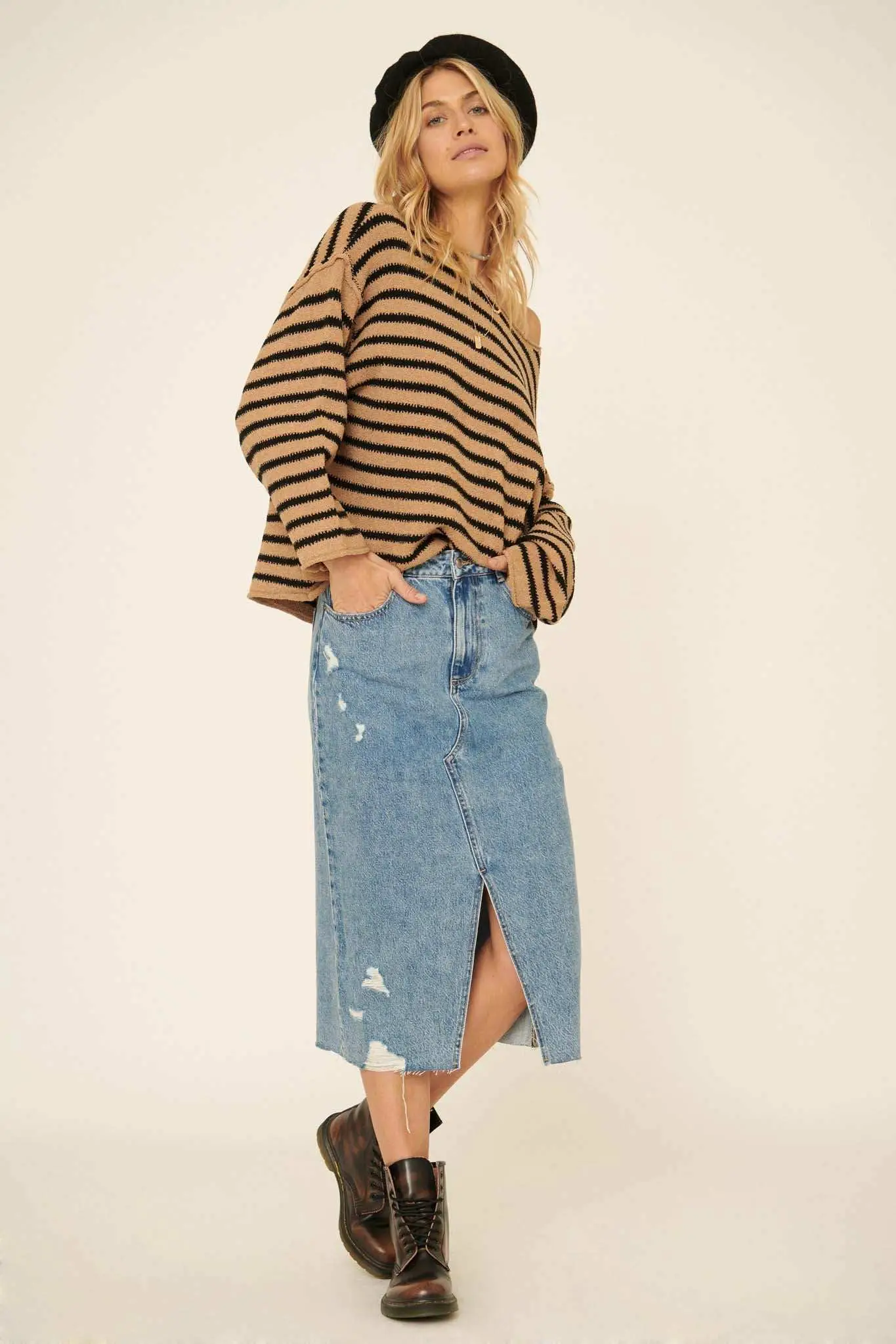 Stripe Hype Oversized Striped Sweater - Image 90