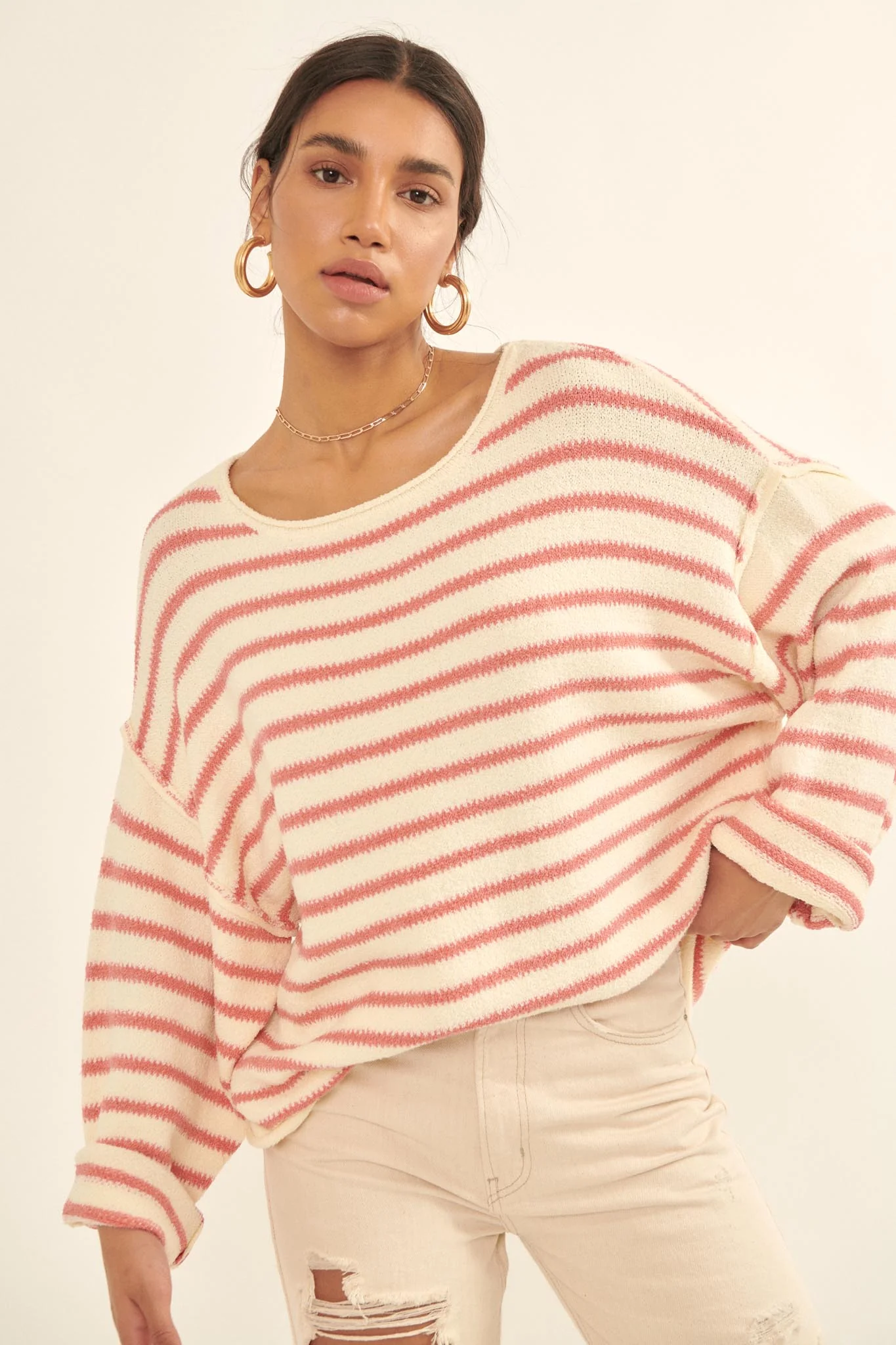 Stripe Hype Oversized Striped Sweater - Image 92