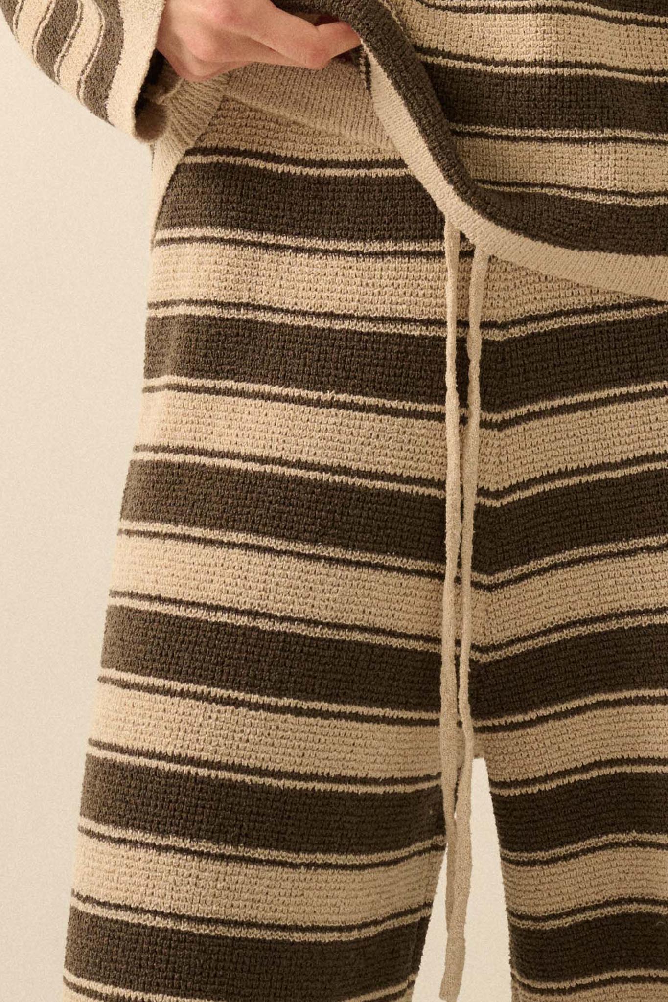 Stripe to It Textured Striped Knit Sweater Pants - Image 5