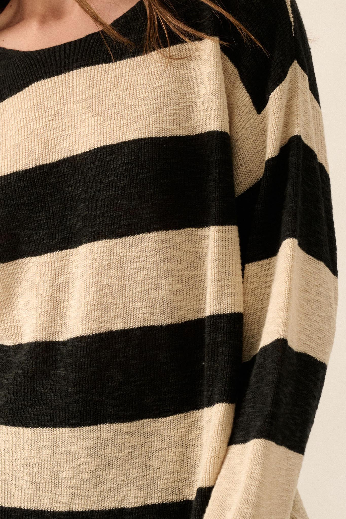 Stripe Zone Striped Slub-Knit Sweater - Image 10