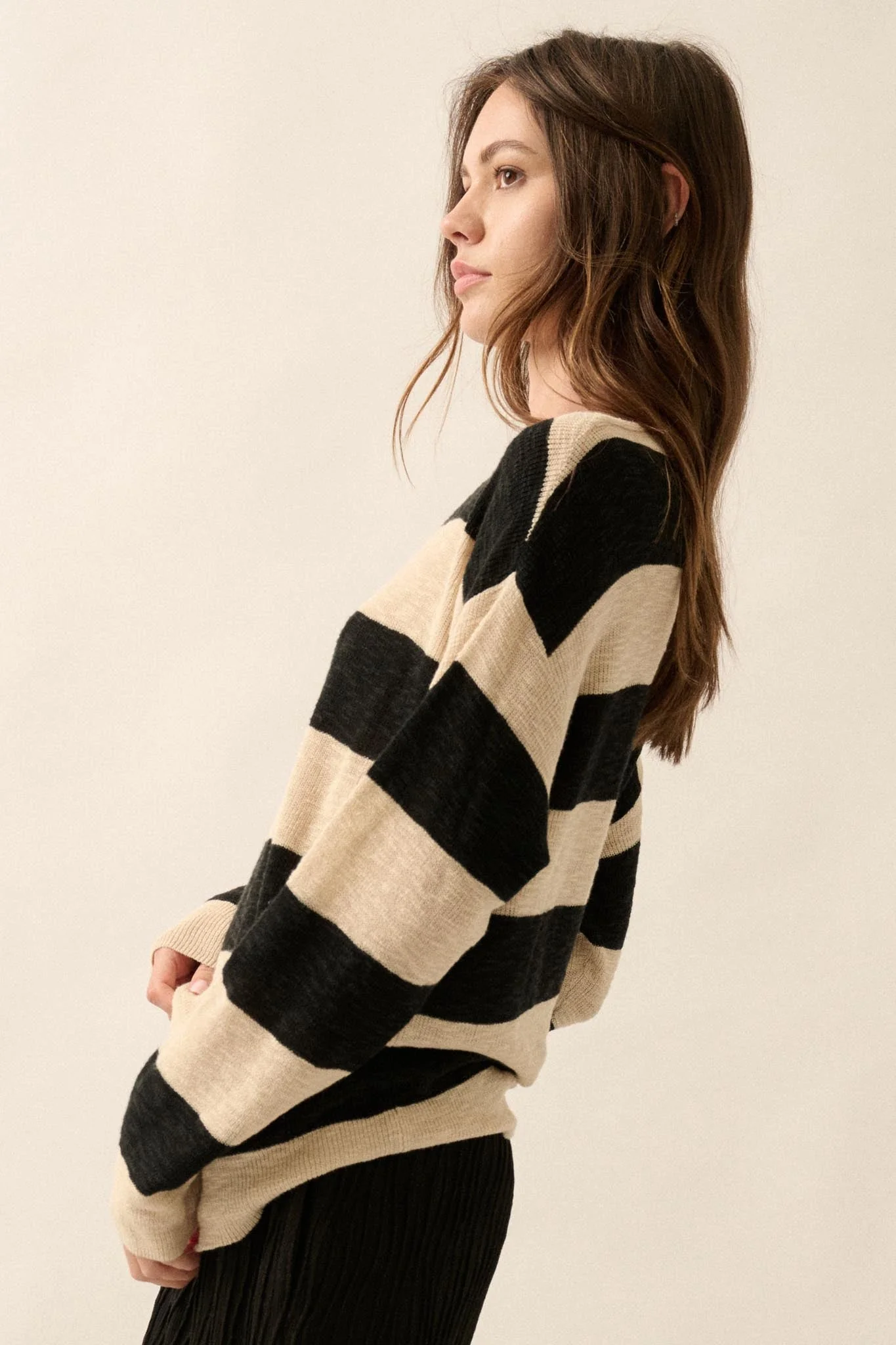 Stripe Zone Striped Slub-Knit Sweater - Image 12