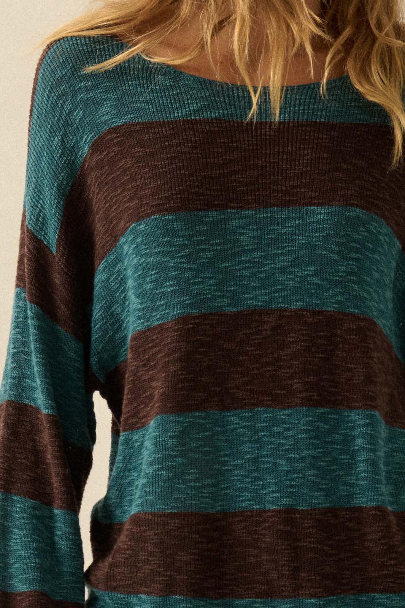 Stripe Zone Striped Slub-Knit Sweater - Image 14