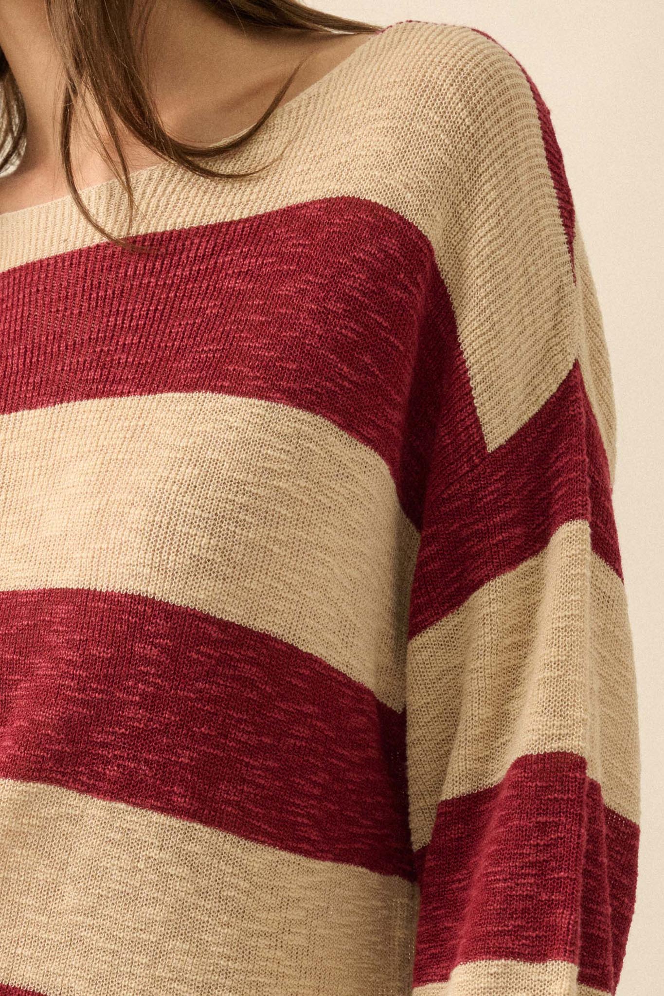 Stripe Zone Striped Slub-Knit Sweater - Image 2