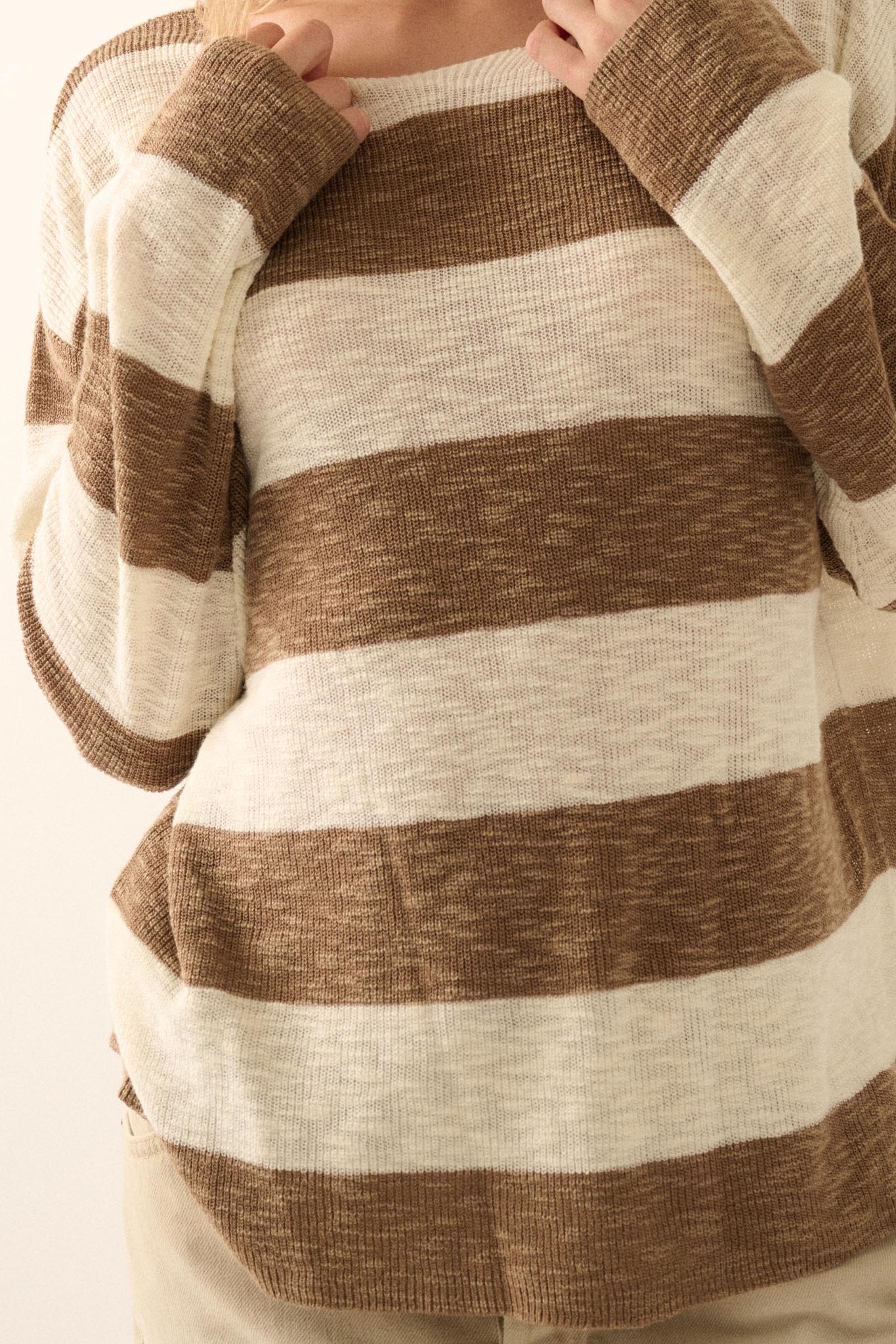 Stripe Zone Striped Slub-Knit Sweater - Image 20