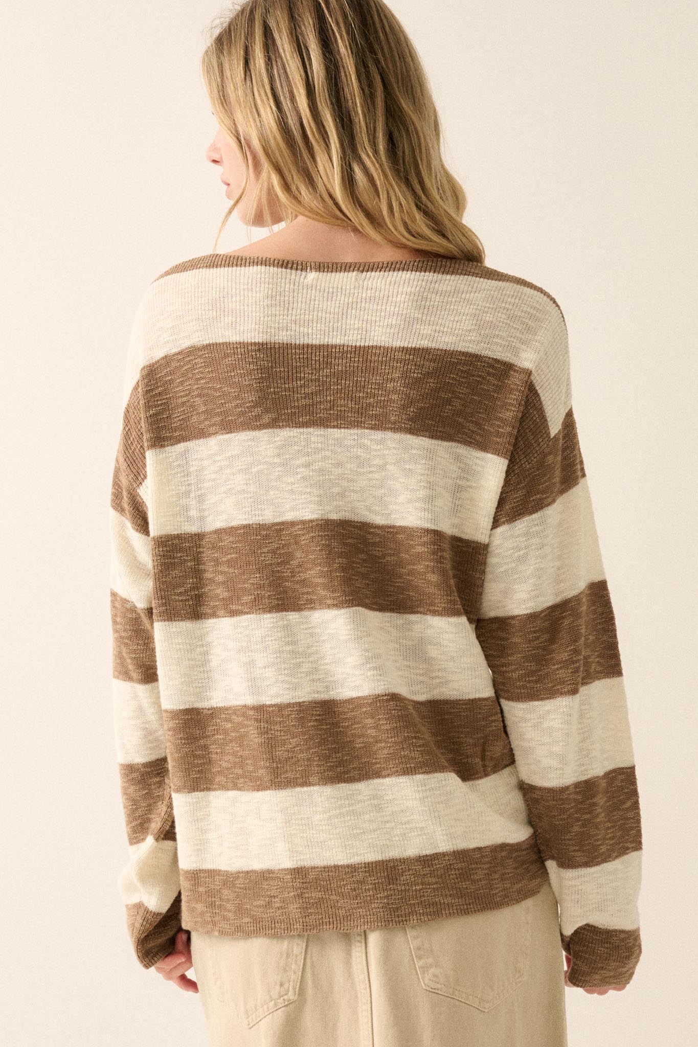 Stripe Zone Striped Slub-Knit Sweater - Image 24