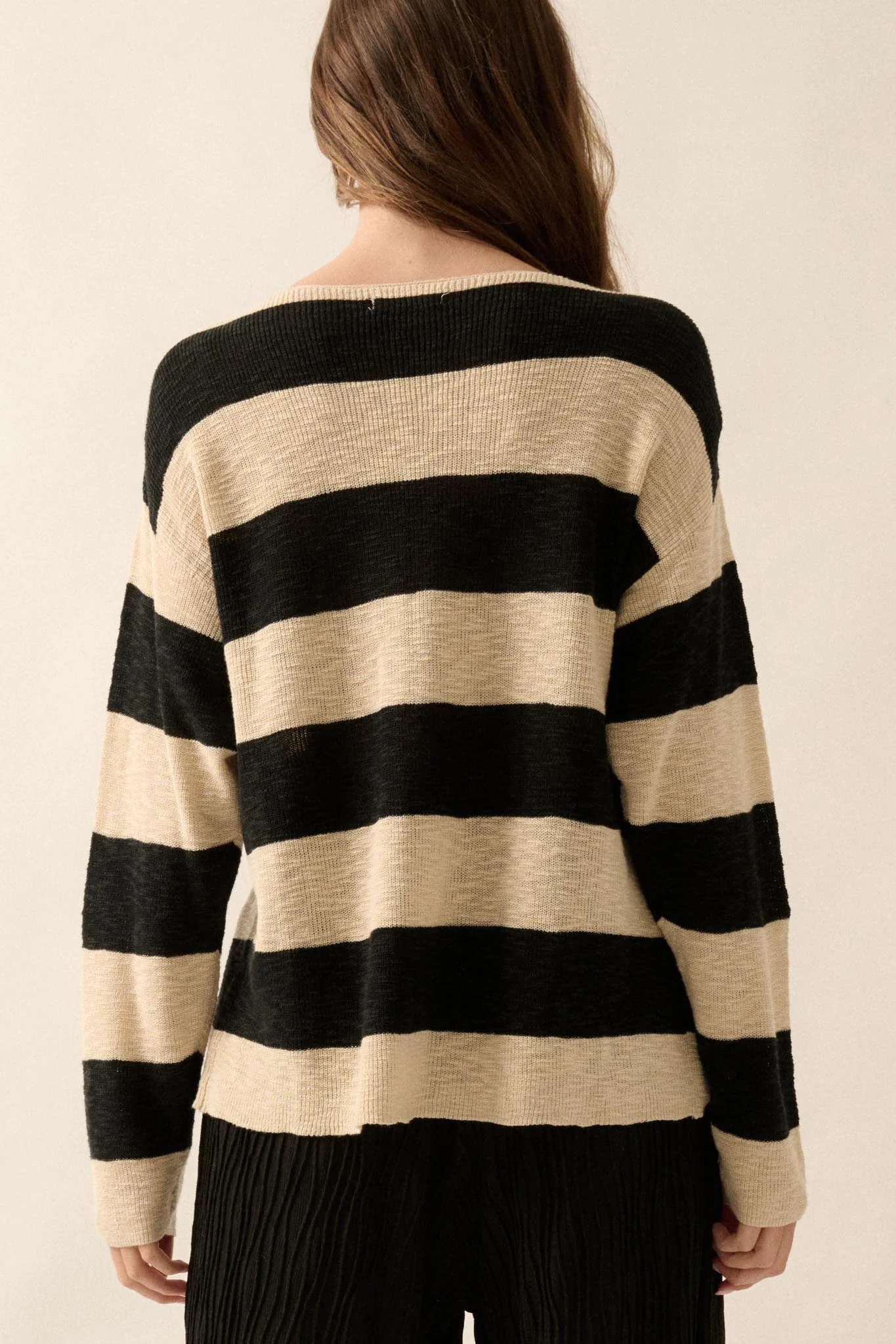 Stripe Zone Striped Slub-Knit Sweater - Image 8