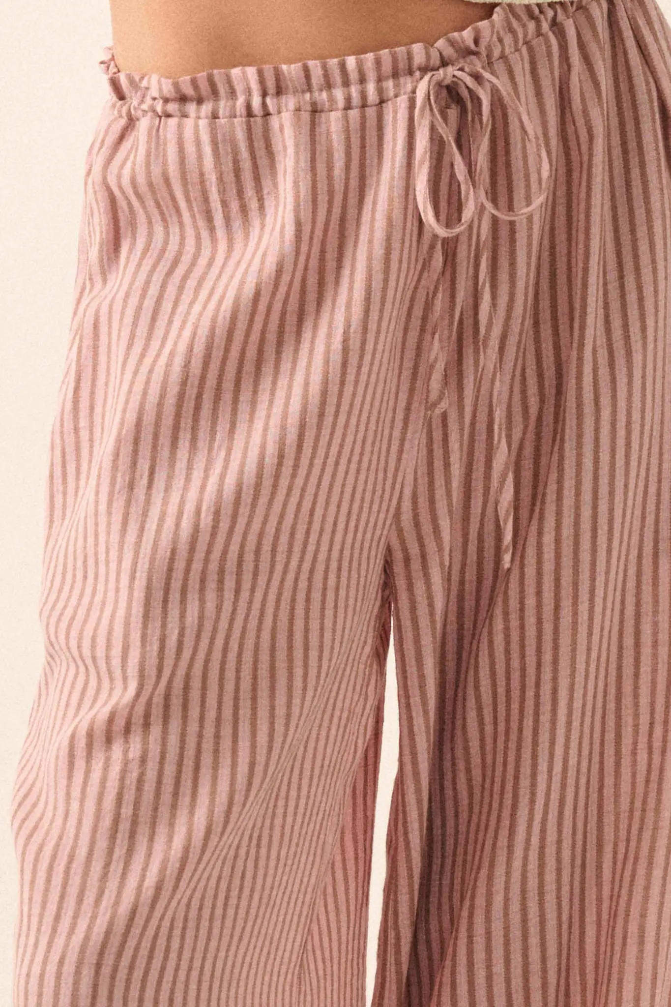 Stroll Goals Striped Wide-Leg Drawstring Pants - Image 6