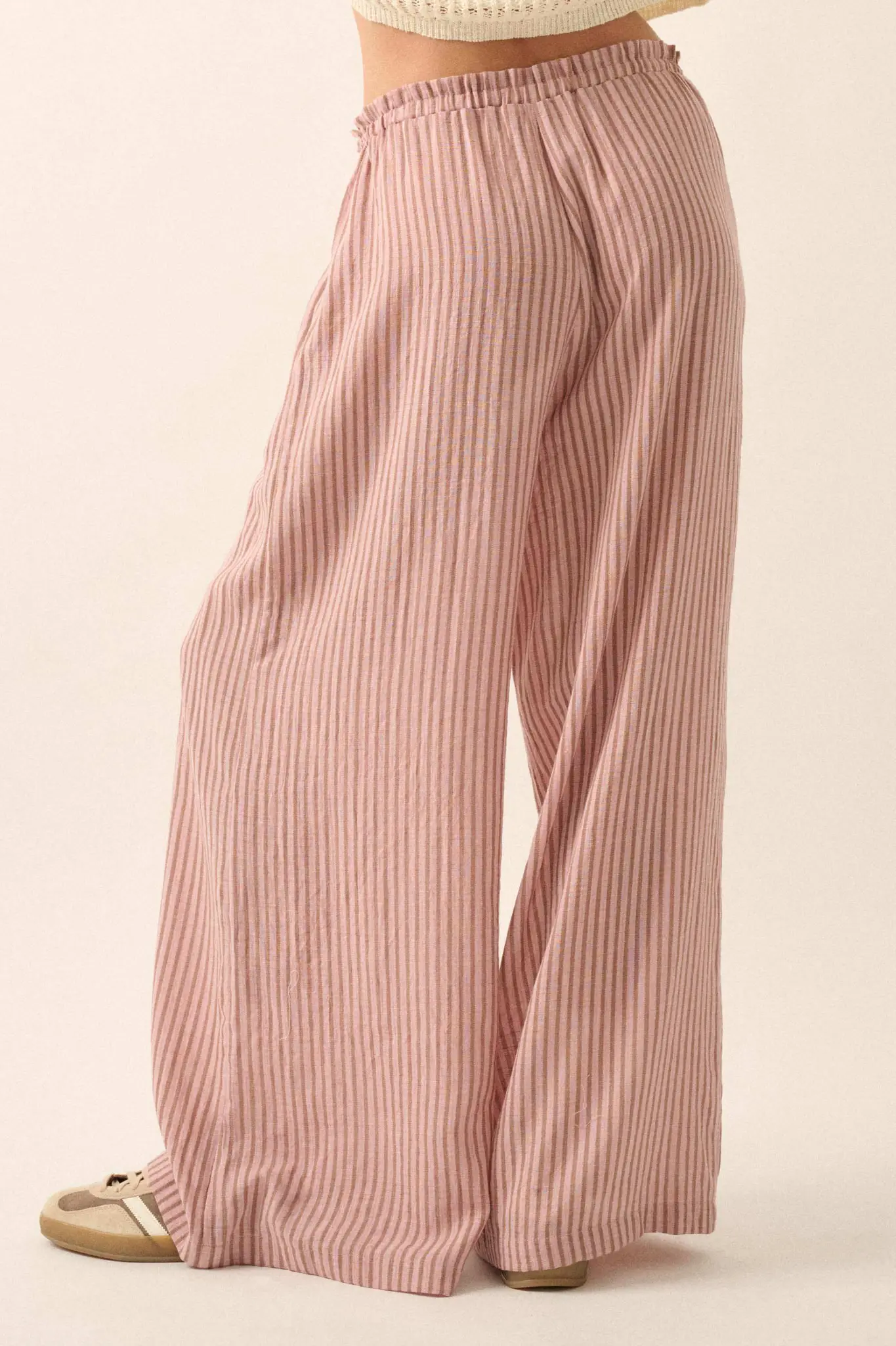 Stroll Goals Striped Wide-Leg Drawstring Pants - Image 9