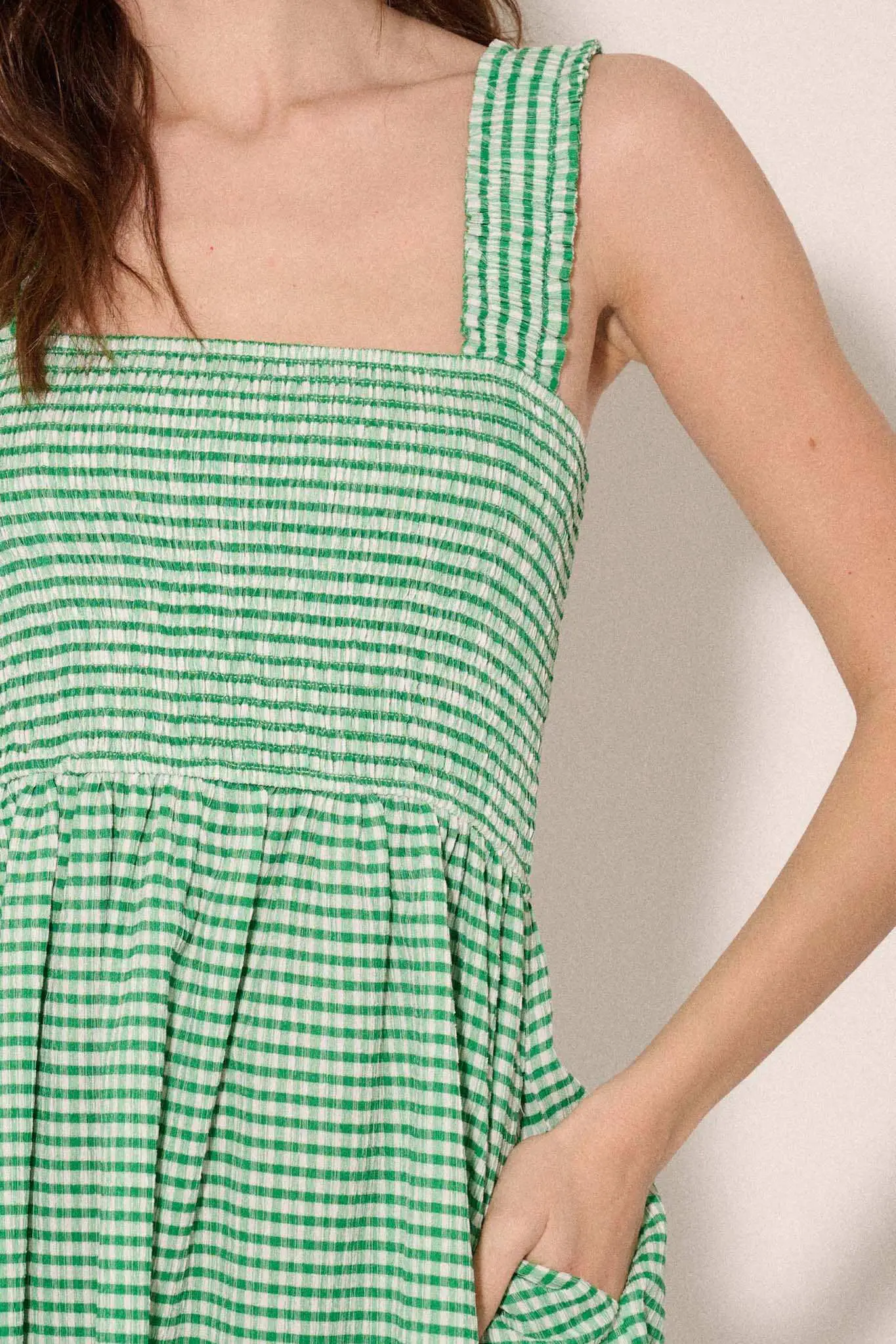 Sugar Rush Smocked Gingham Mini Sundress - Image 8