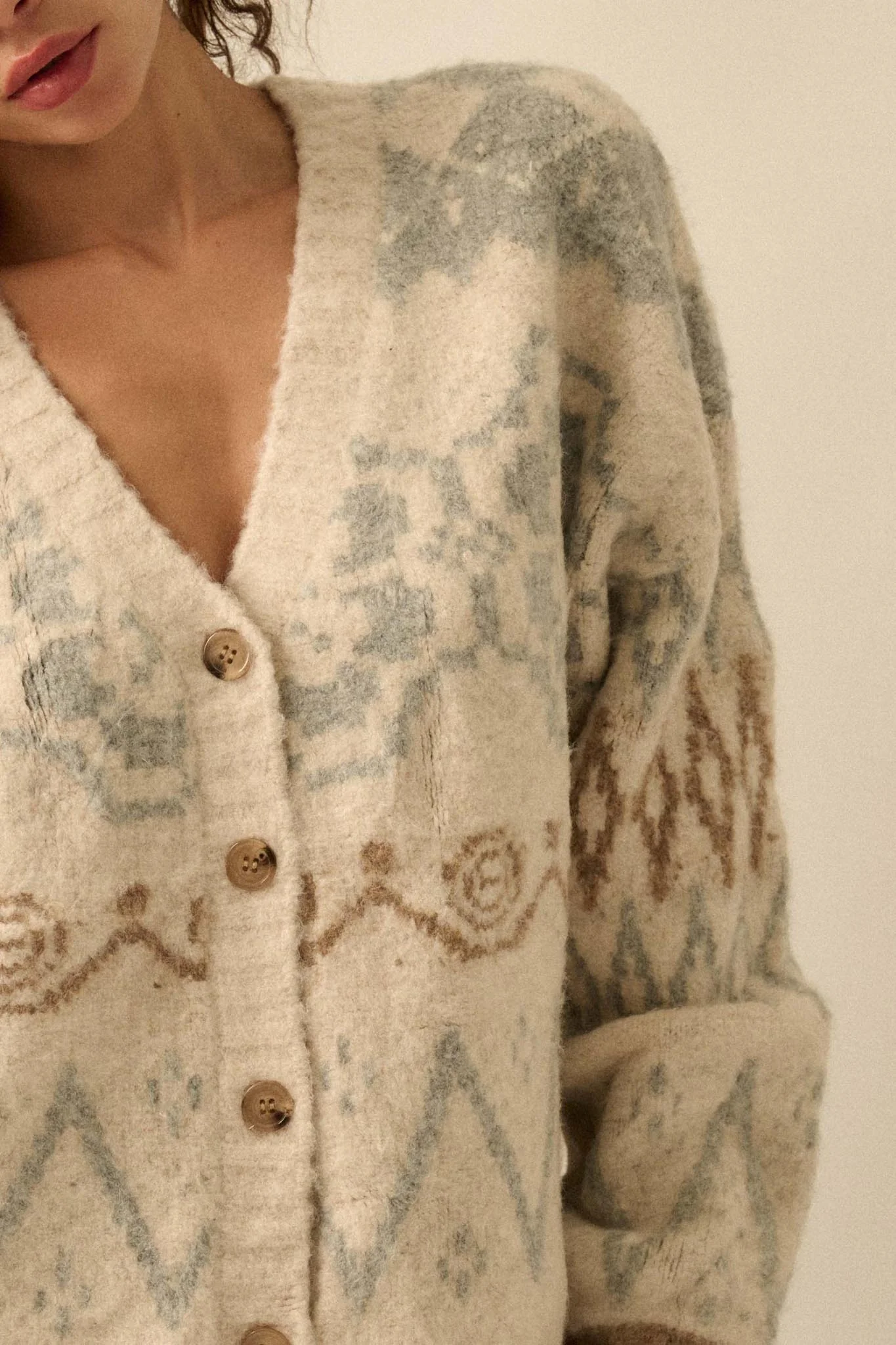 Summit Trail Brushed Alpine-Knit Cardigan - Image 11