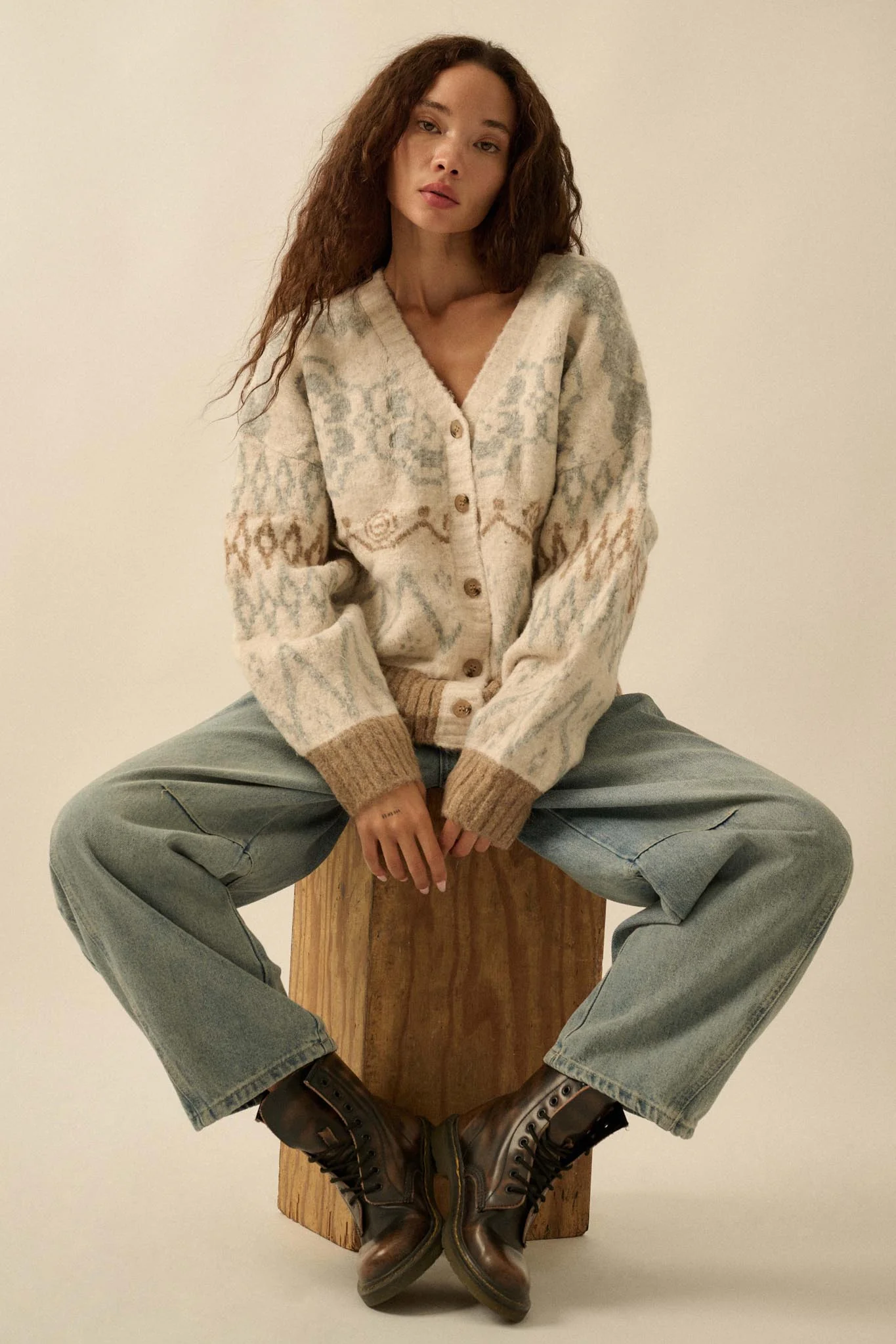 Summit Trail Brushed Alpine-Knit Cardigan - Image 12
