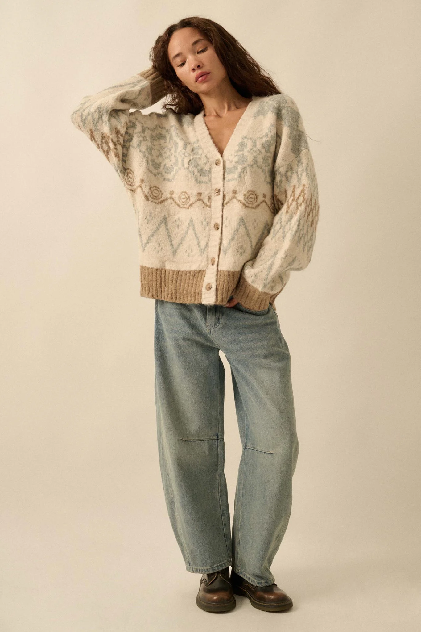 Summit Trail Brushed Alpine-Knit Cardigan - Image 13