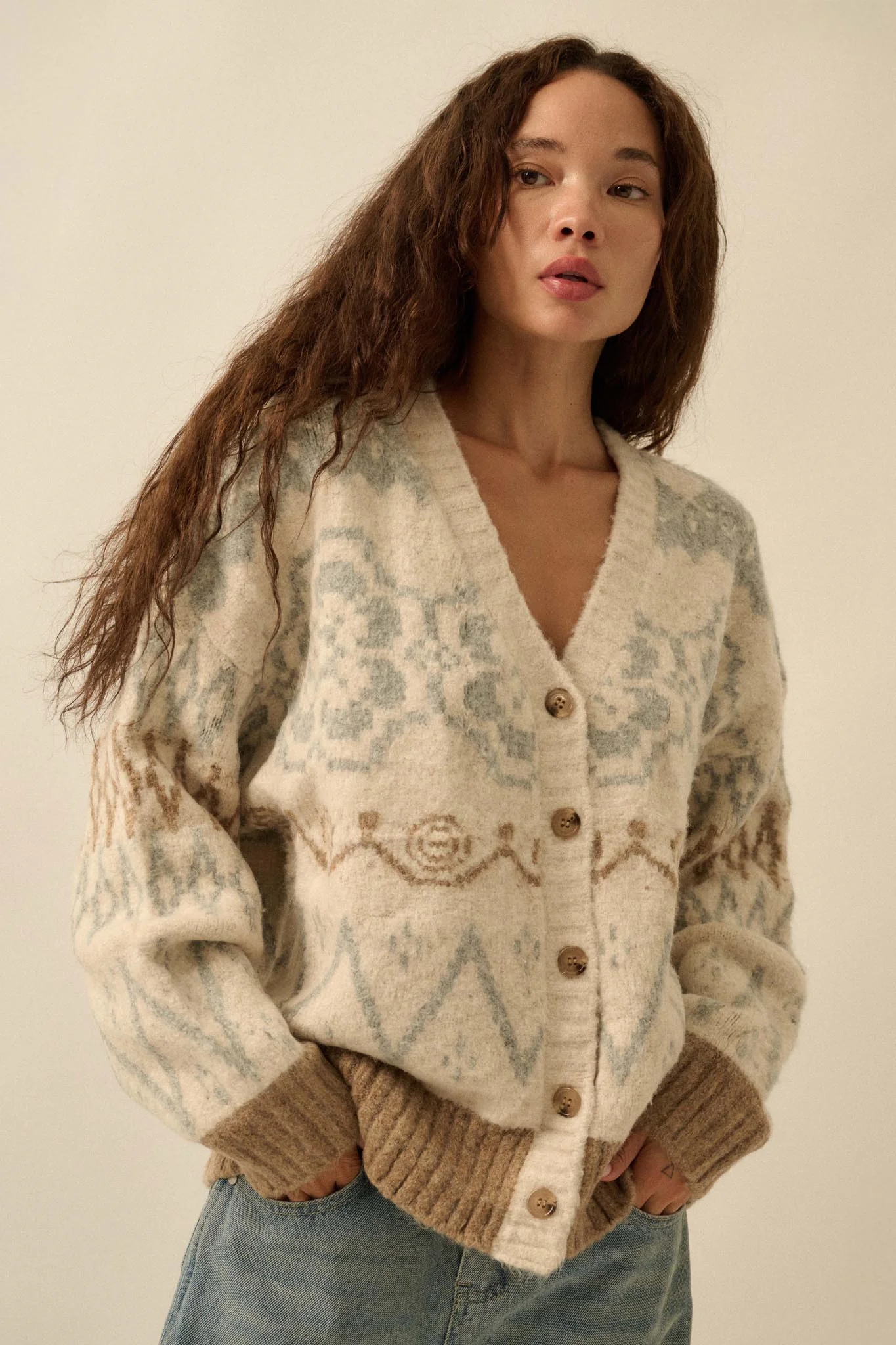 Summit Trail Brushed Alpine-Knit Cardigan - Image 14