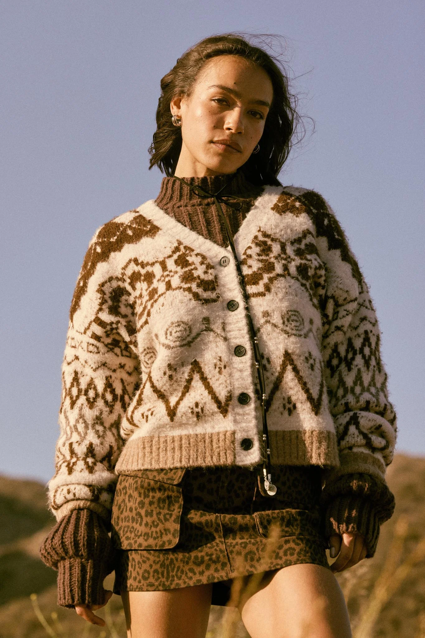 Summit Trail Brushed Alpine-Knit Cardigan - Image 2