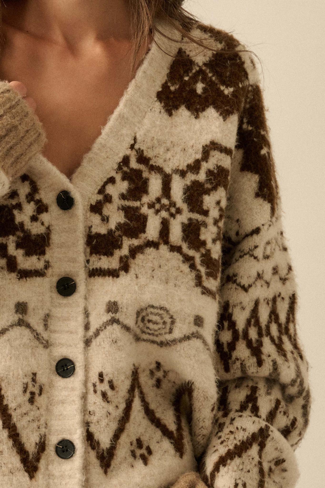 Summit Trail Brushed Alpine-Knit Cardigan - Image 5