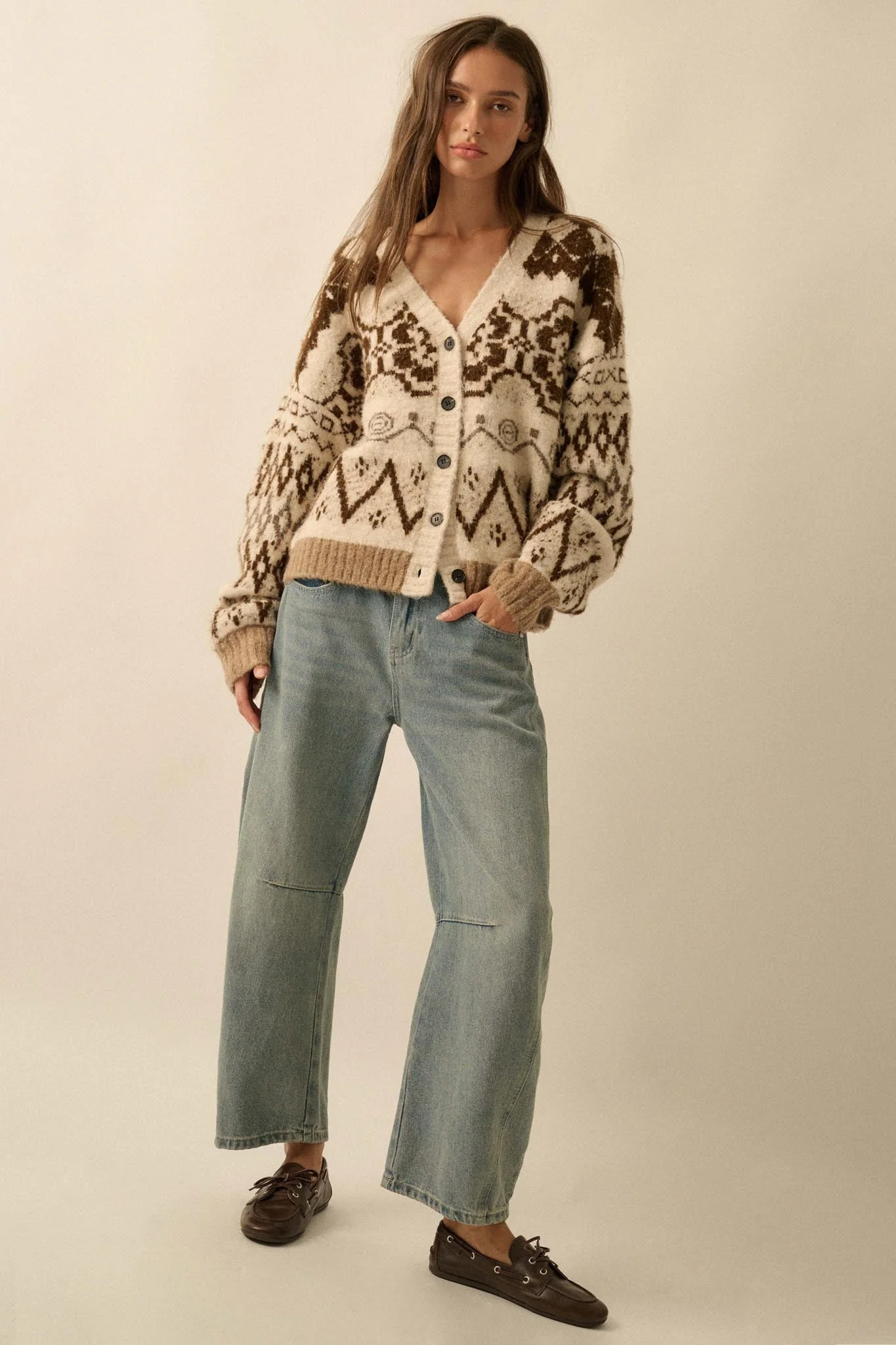 Summit Trail Brushed Alpine-Knit Cardigan - Image 6