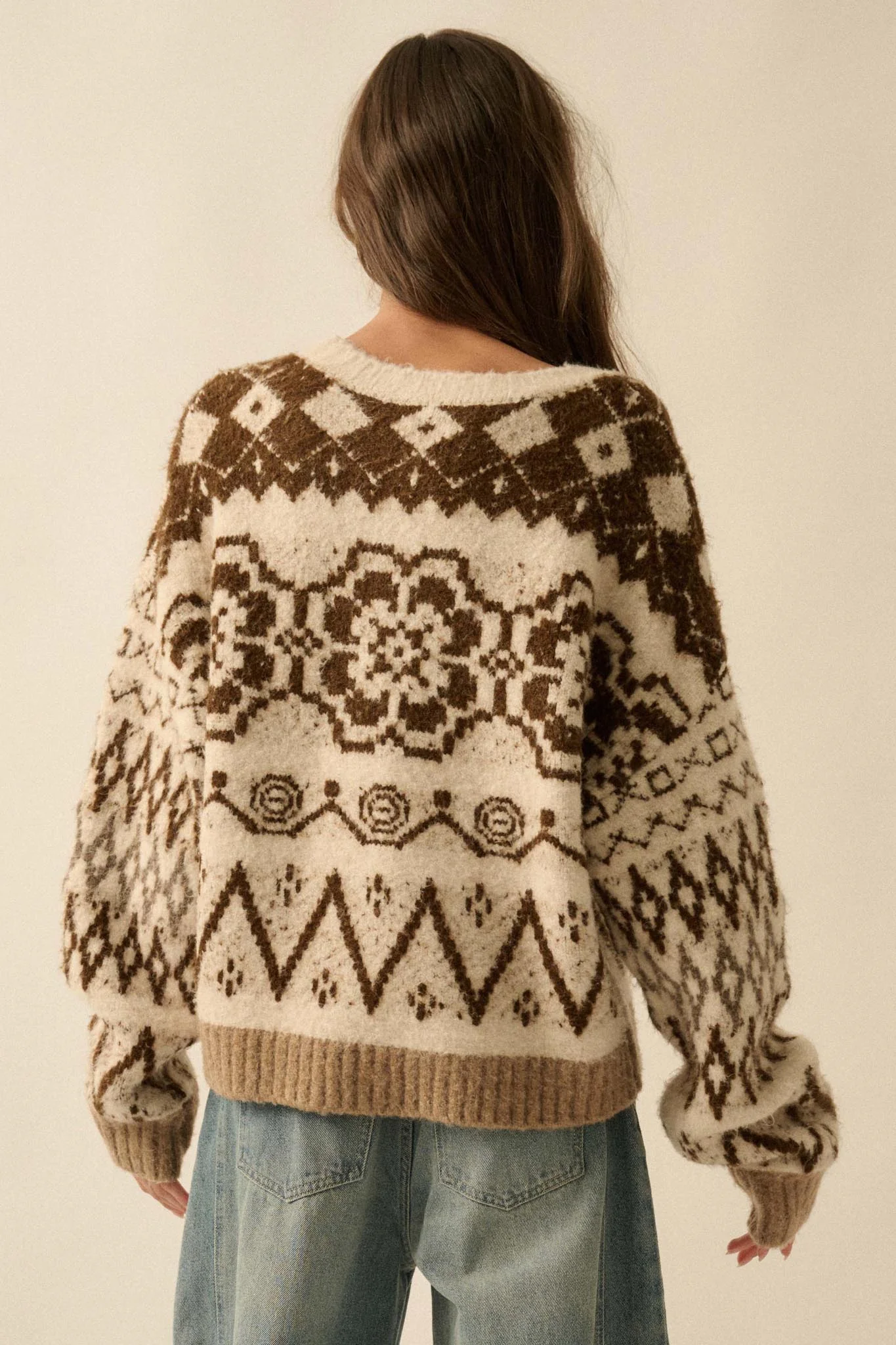 Summit Trail Brushed Alpine-Knit Cardigan - Image 9