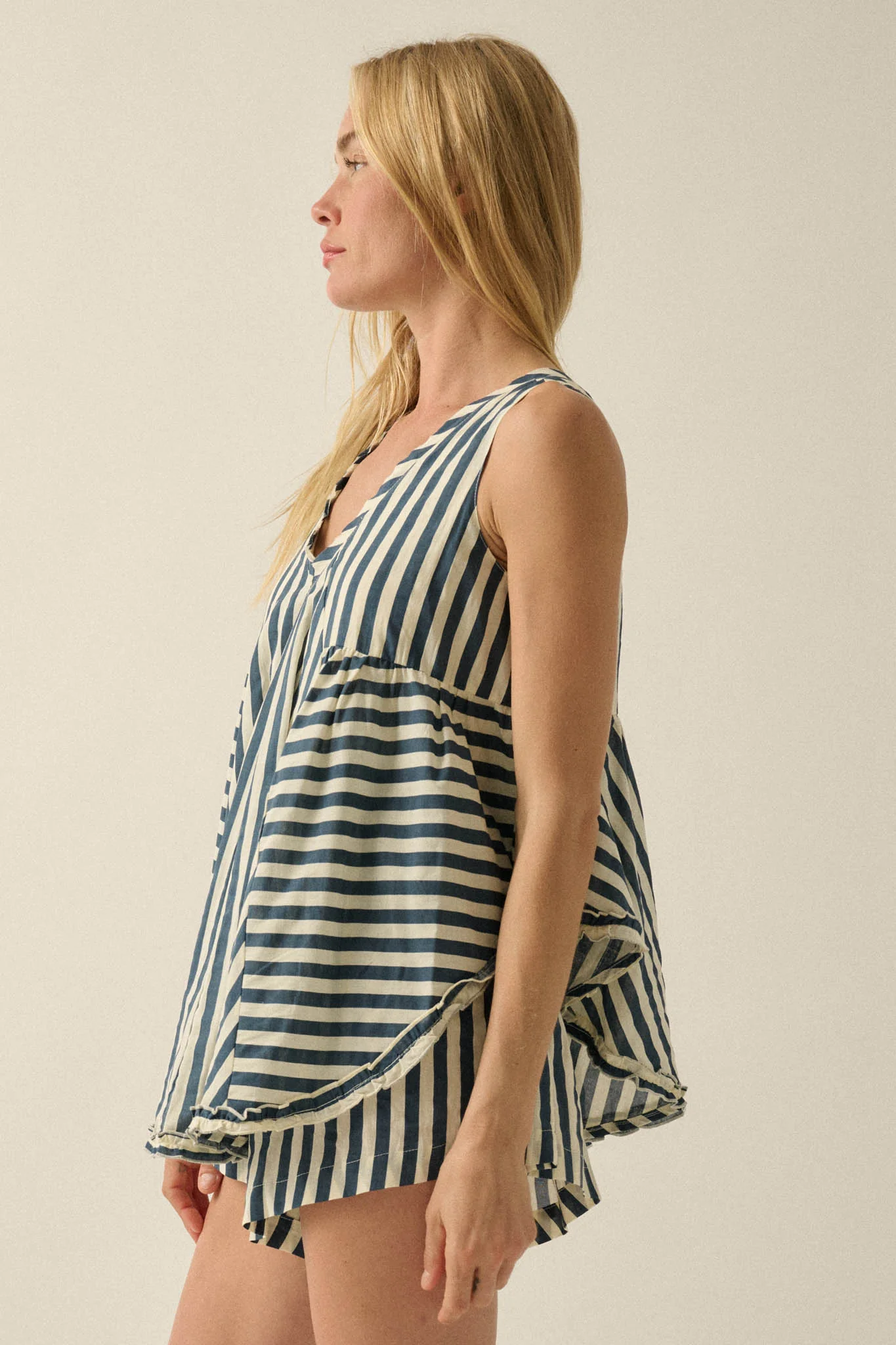 Sunny Saturday Striped Ruffled Babydoll Romper - Image 11