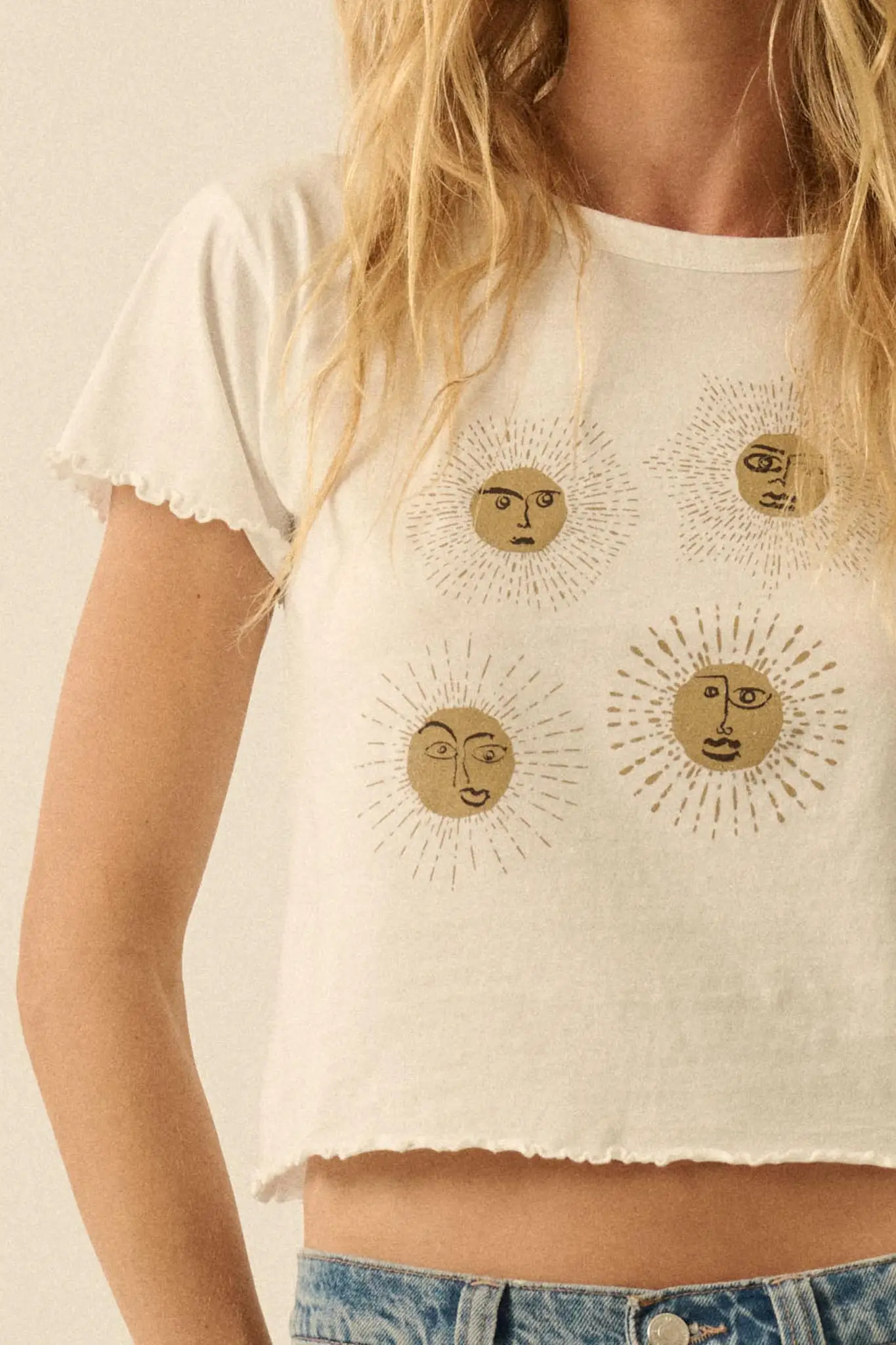Sunshine Day Lettuce-Edge Graphic Baby Tee - Image 2