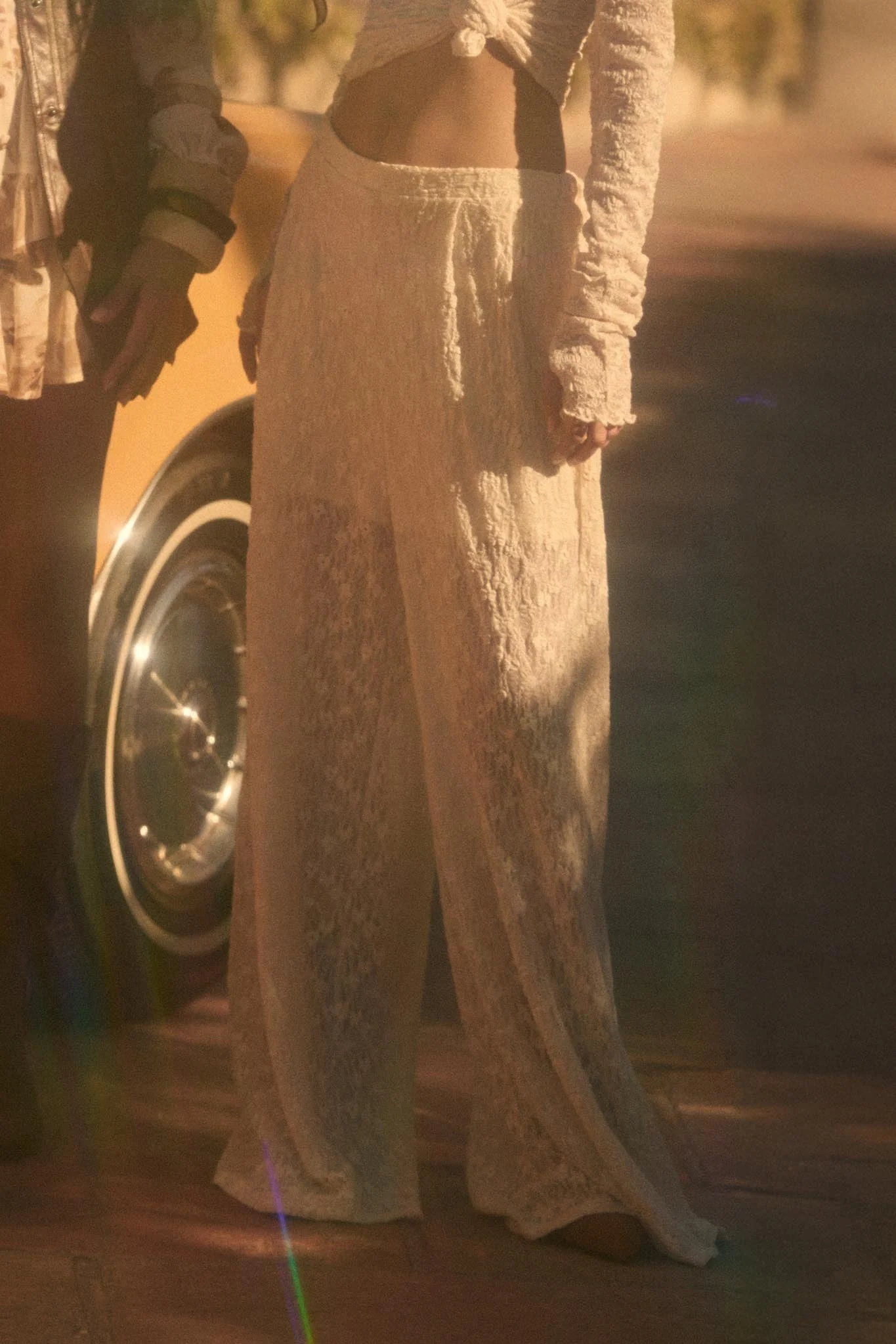 Sweet Breeze Floral Lace Wide-Leg Pants - Image 2