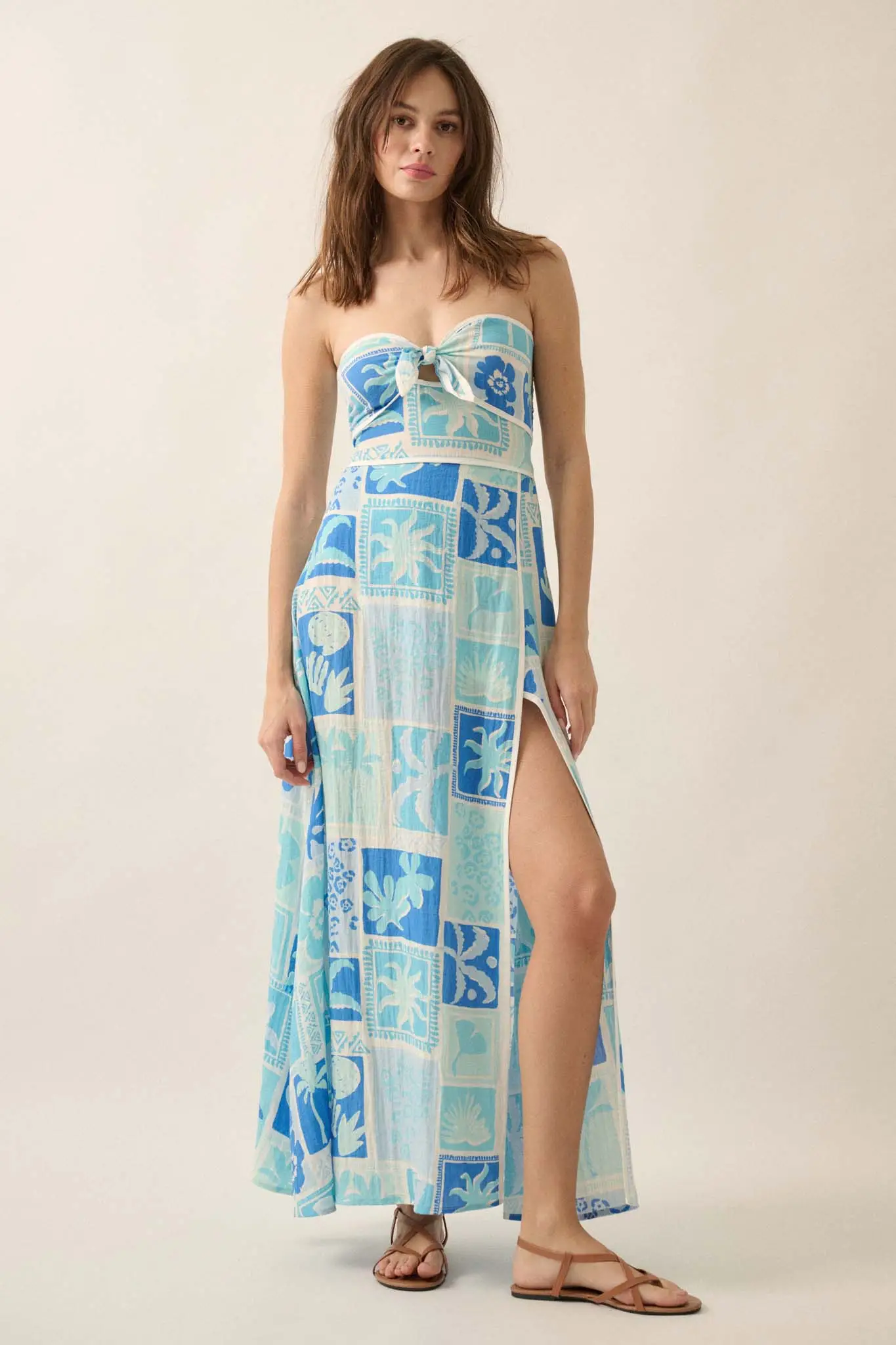 Sweet Escape Tropical Floral Strapless Maxi Dress - Image 4