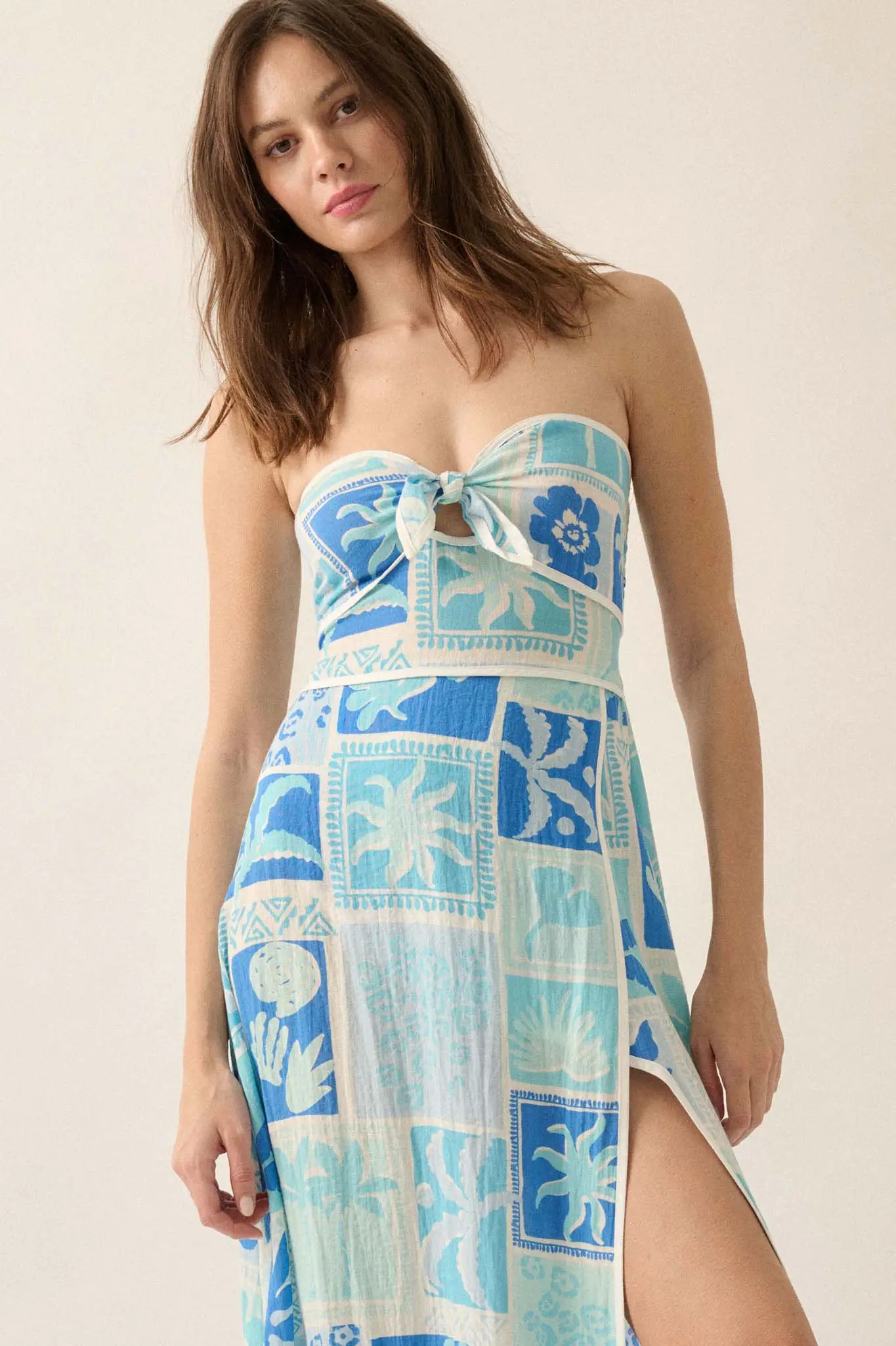 Sweet Escape Tropical Floral Strapless Maxi Dress - Image 5