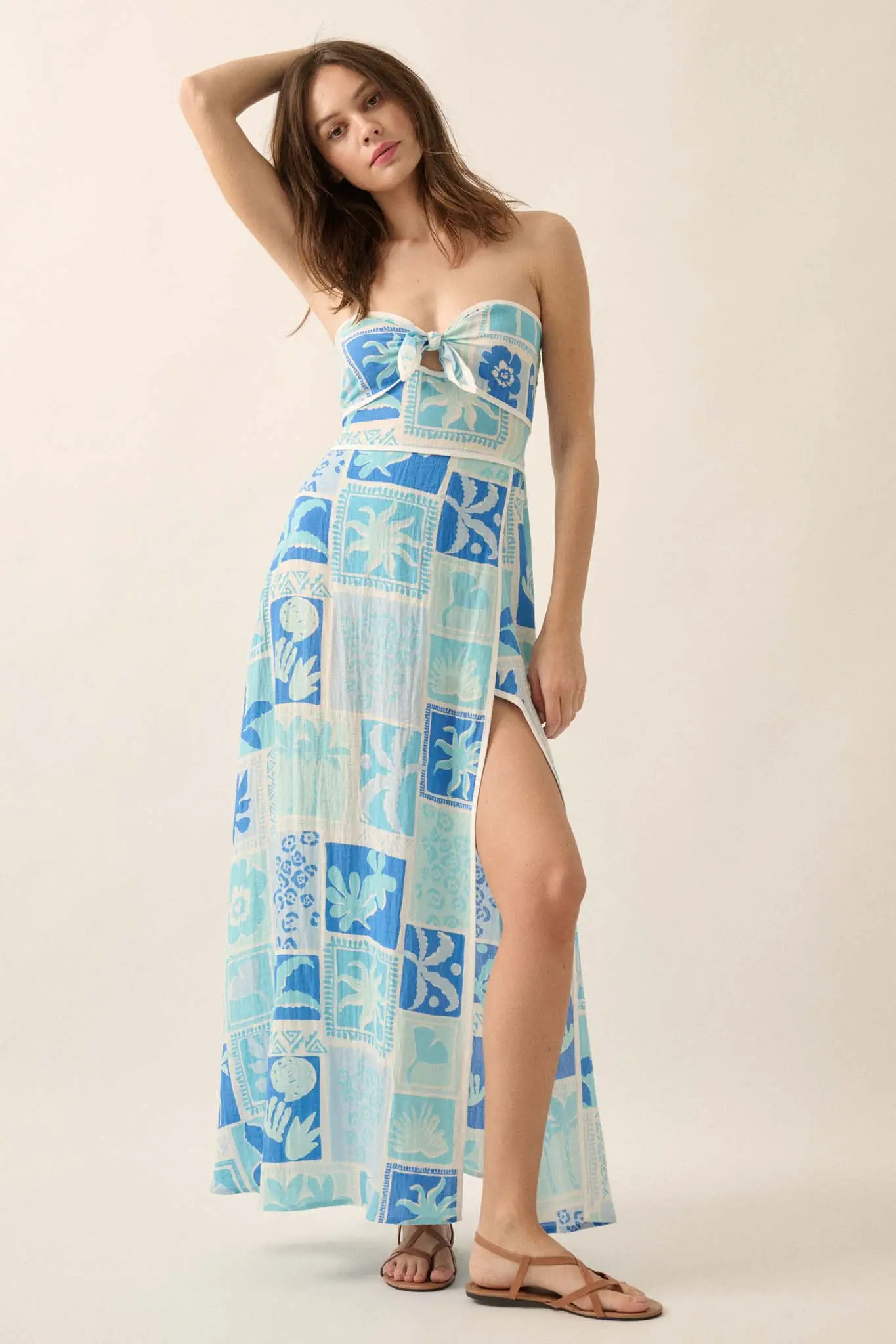 Sweet Escape Tropical Floral Strapless Maxi Dress - Image 6