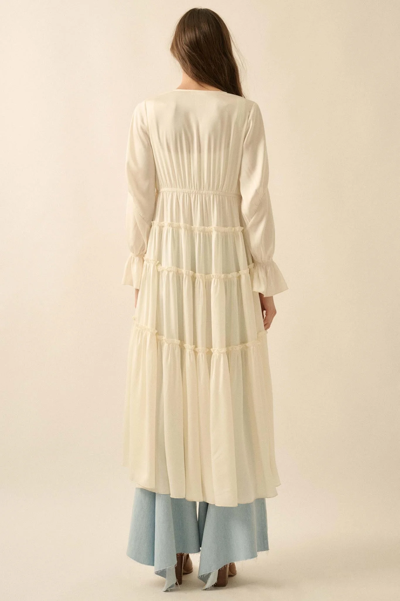 Sweet Juliet Ruffled High-Low Layering Midi Dress - Image 12