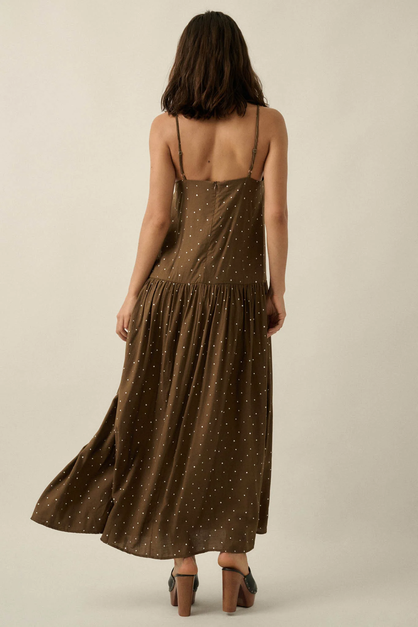 Sweet Spot Polka Dot Drop-Waist Cami Maxi Dress - Image 12