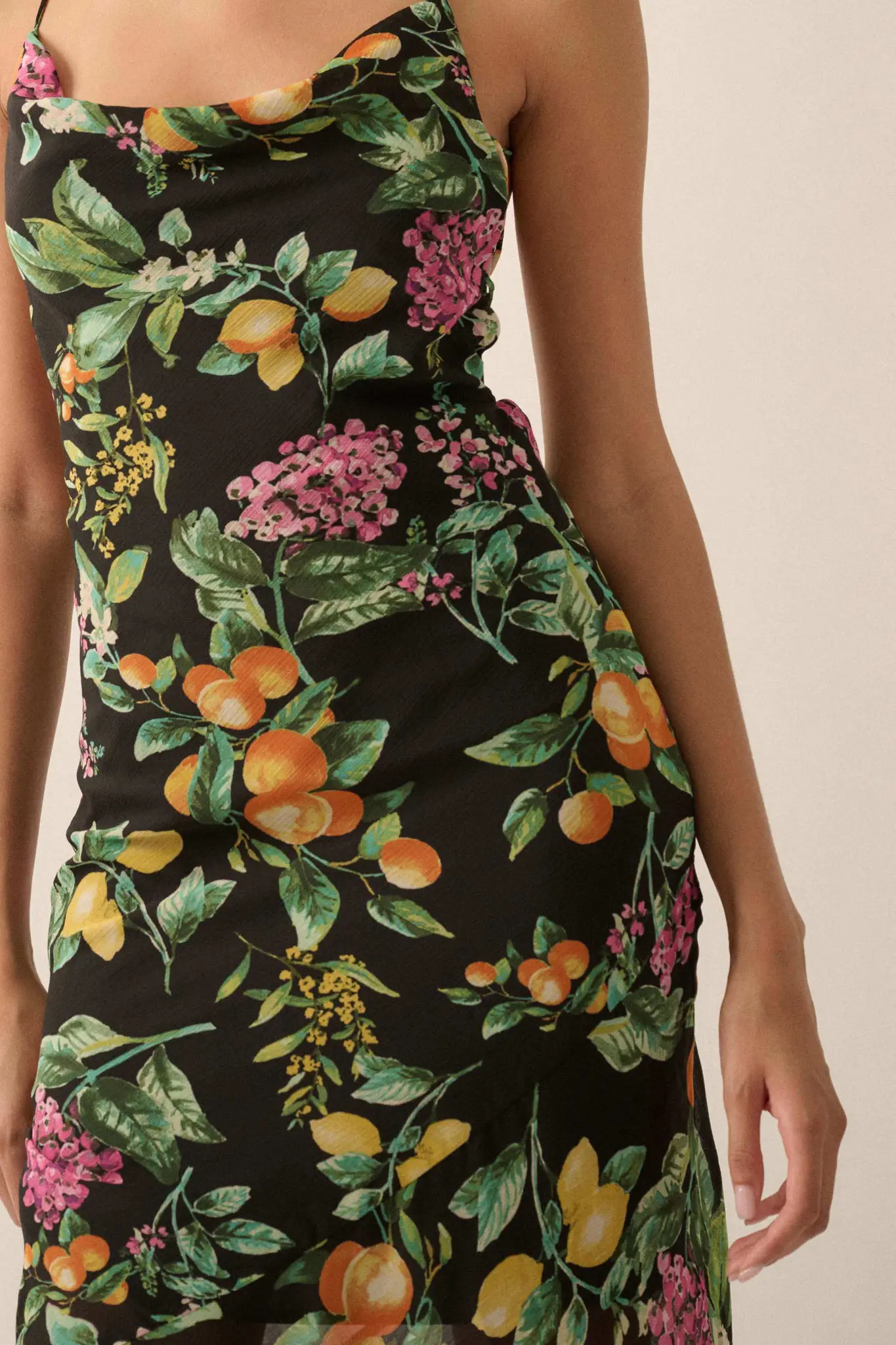 Sweet Succulence Fruit-Print Open-Back Maxi Dress - Image 10