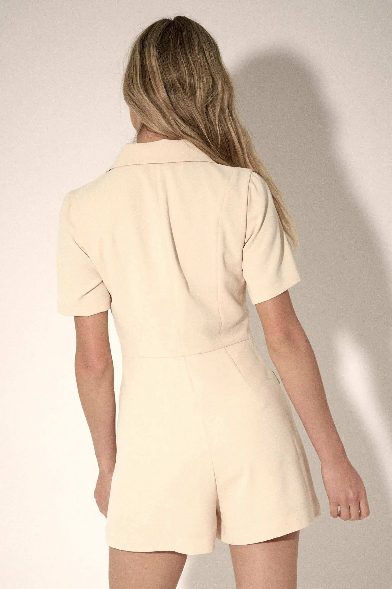 Take the Lead Short-Sleeve Blazer Romper - Image 11