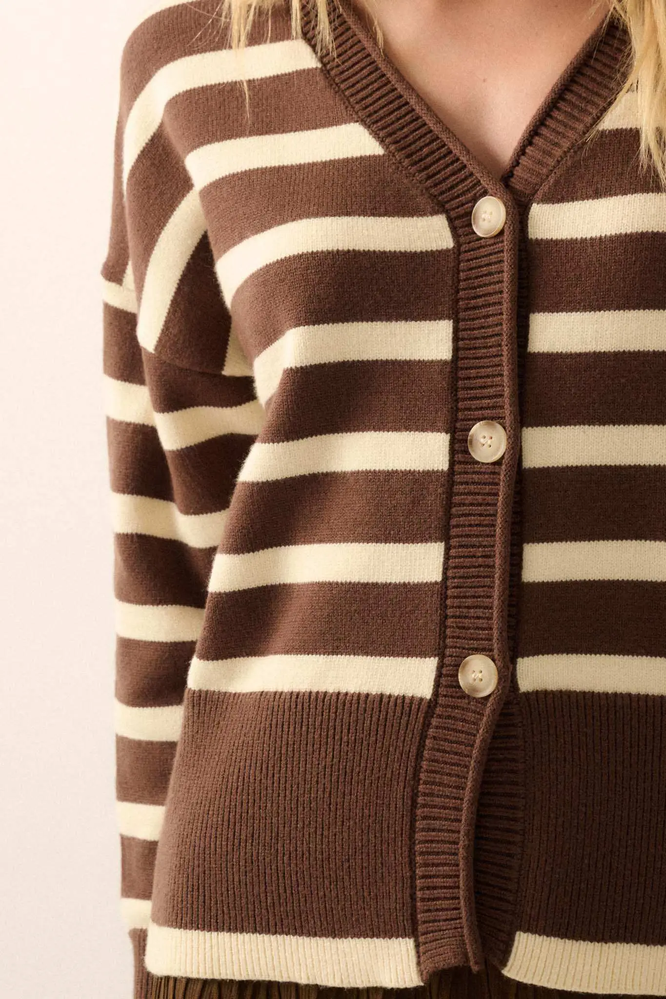 Taking Notes Striped Button-Front Cardigan - Image 4