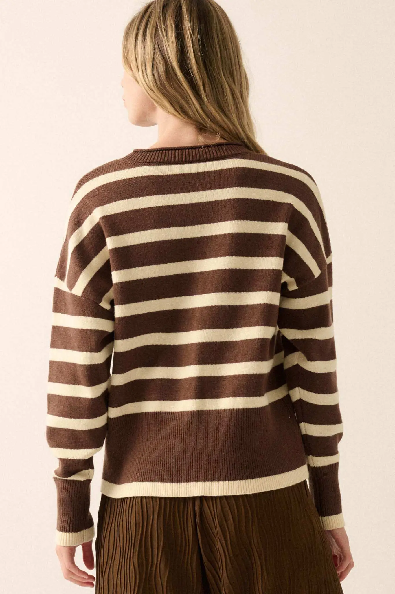 Taking Notes Striped Button-Front Cardigan - Image 6