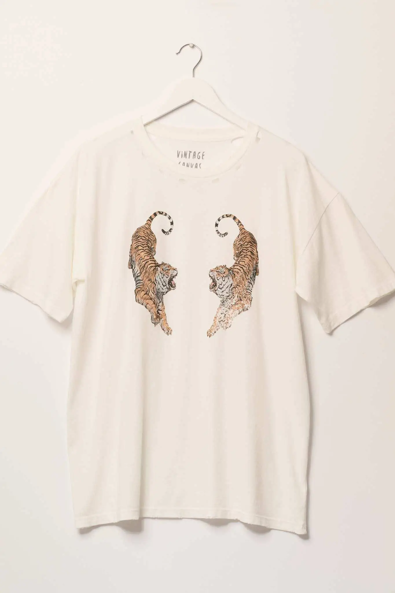 Terrific Tigers Oversized Distressed Graphic Tee - Image 4