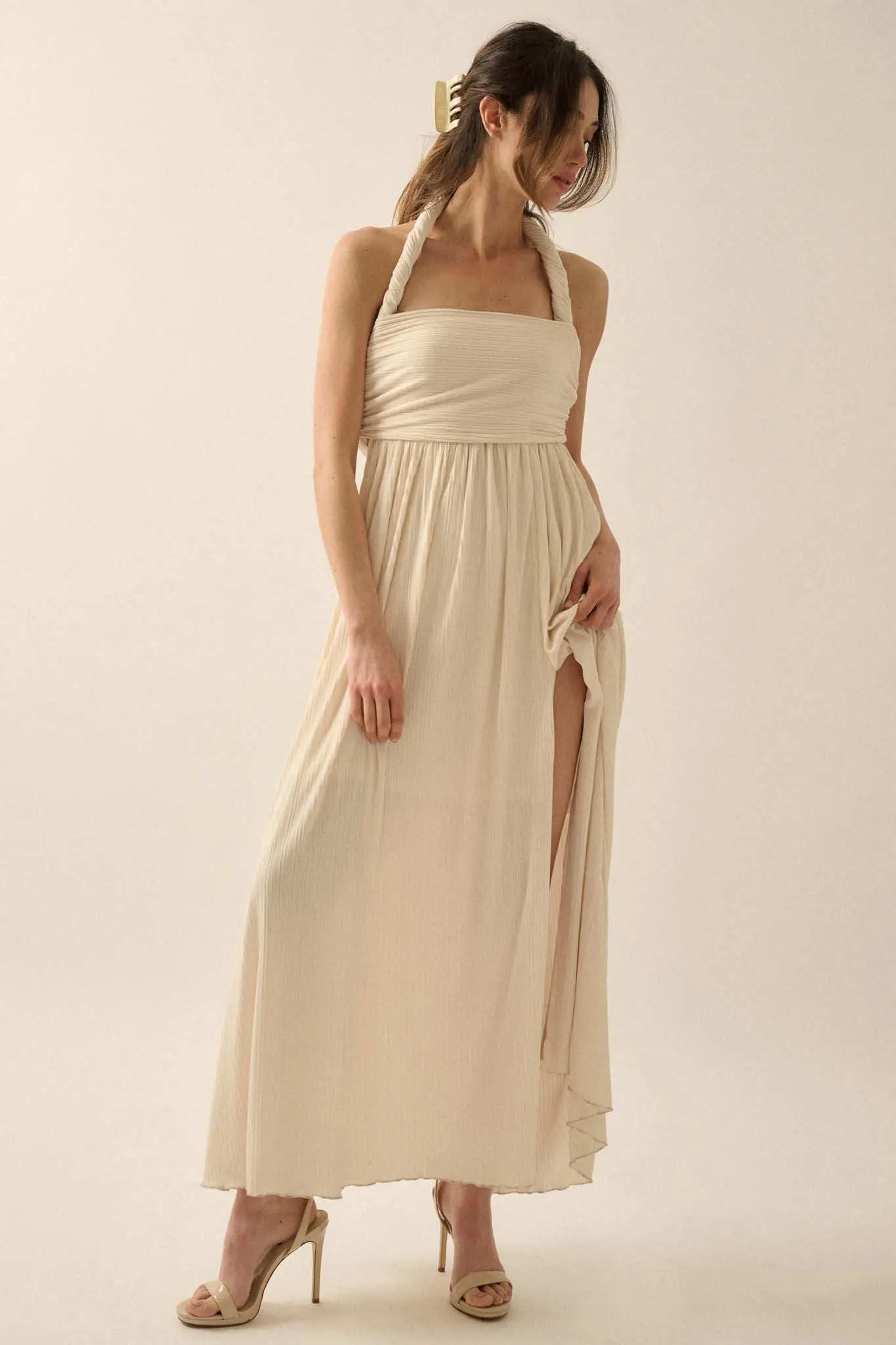 The Emma Infinity Dress in Cotton Ribbed Knit - Image 3