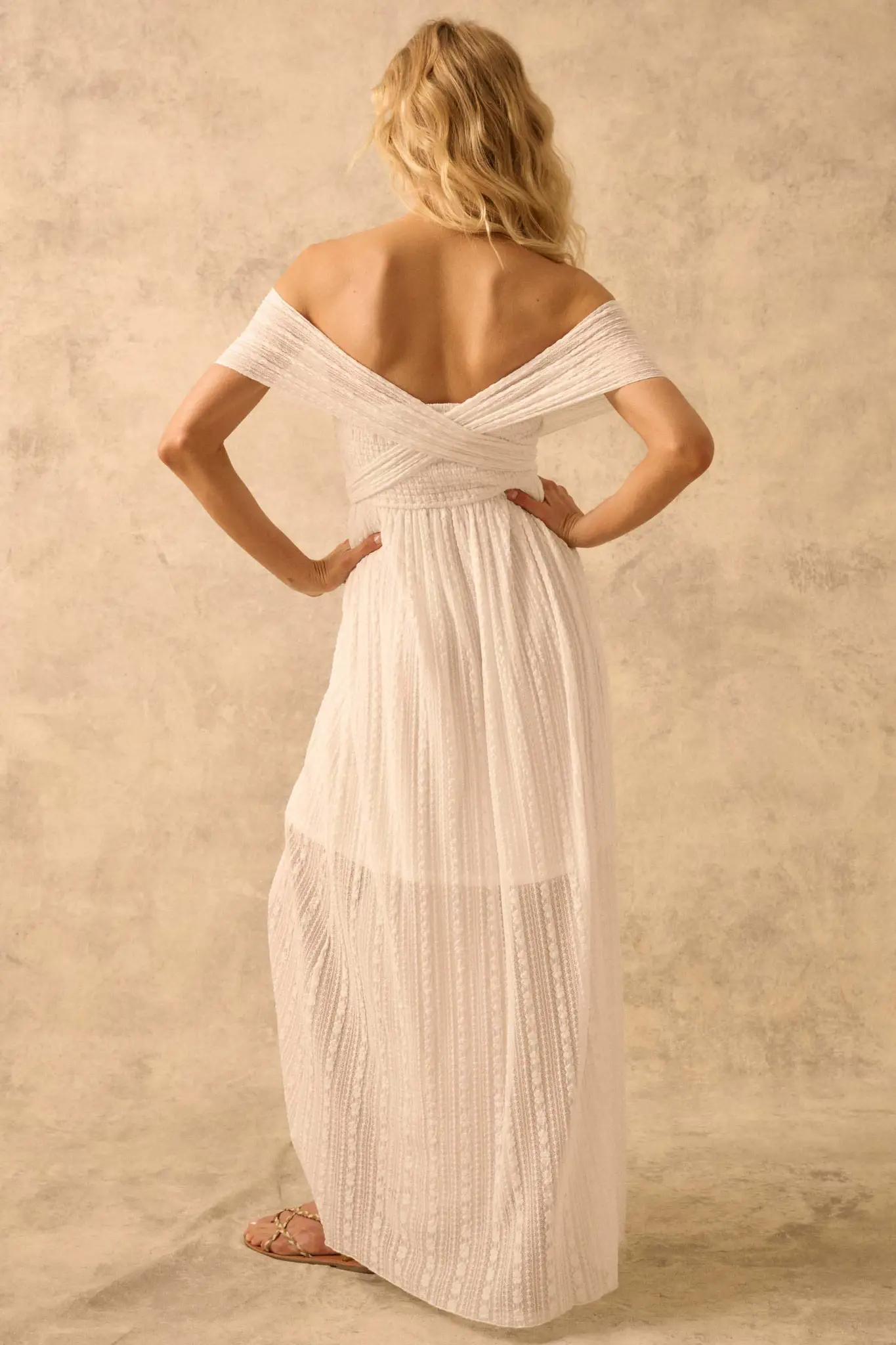 The Emma Infinity Dress in Striped Floral Lace - Image 14