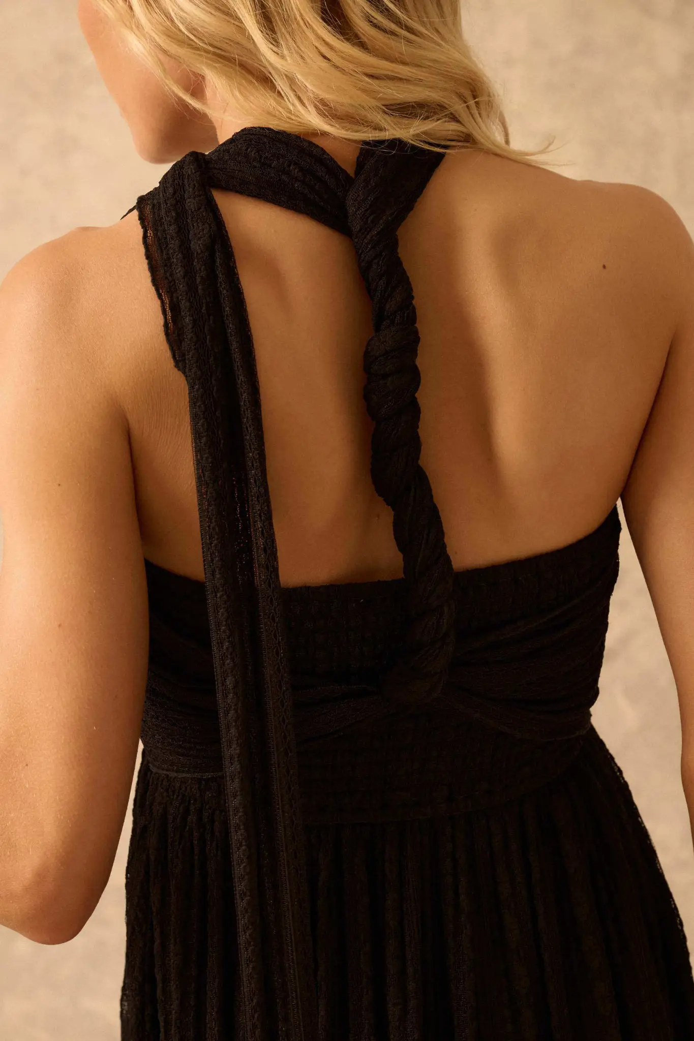 The Emma Infinity Dress in Striped Floral Lace - Image 4