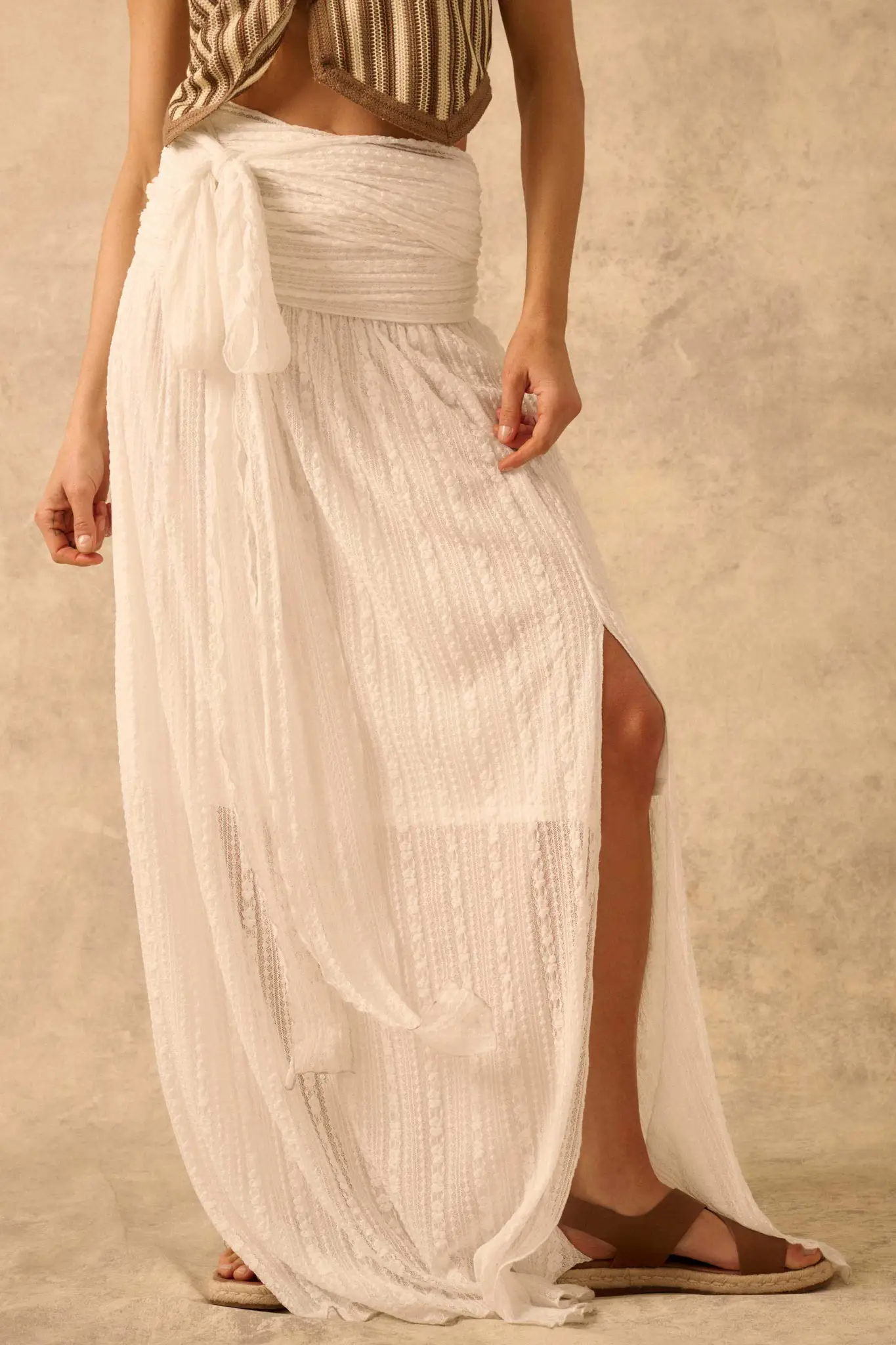 The Emma Infinity Dress in Striped Floral Lace - Image 46