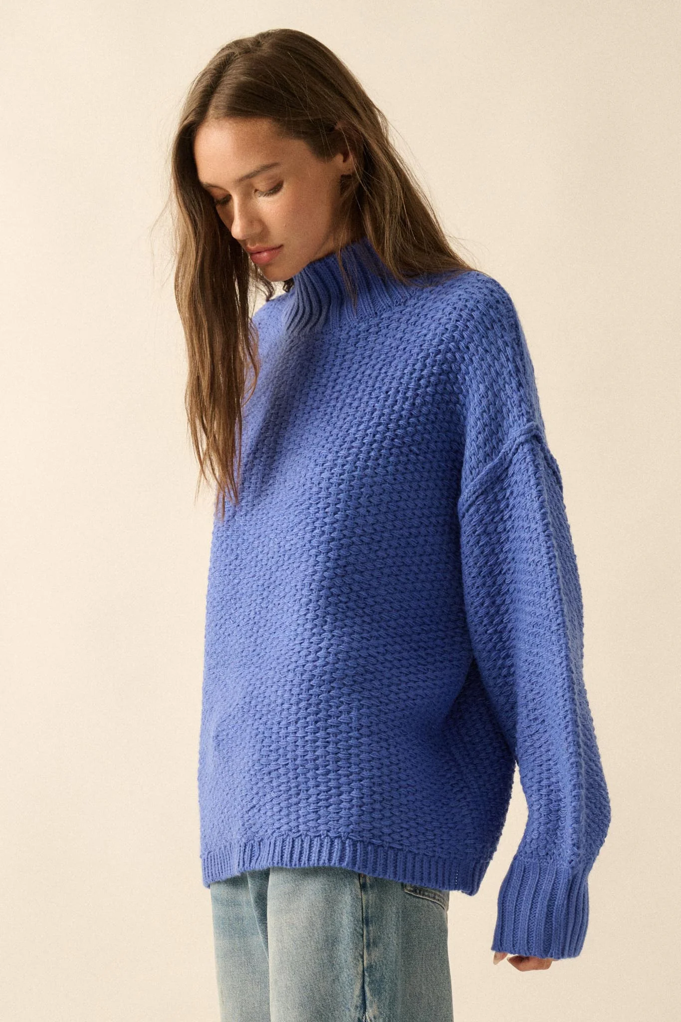 Time Goes By Crochet-Knit Mock-Neck Sweater - Image 17